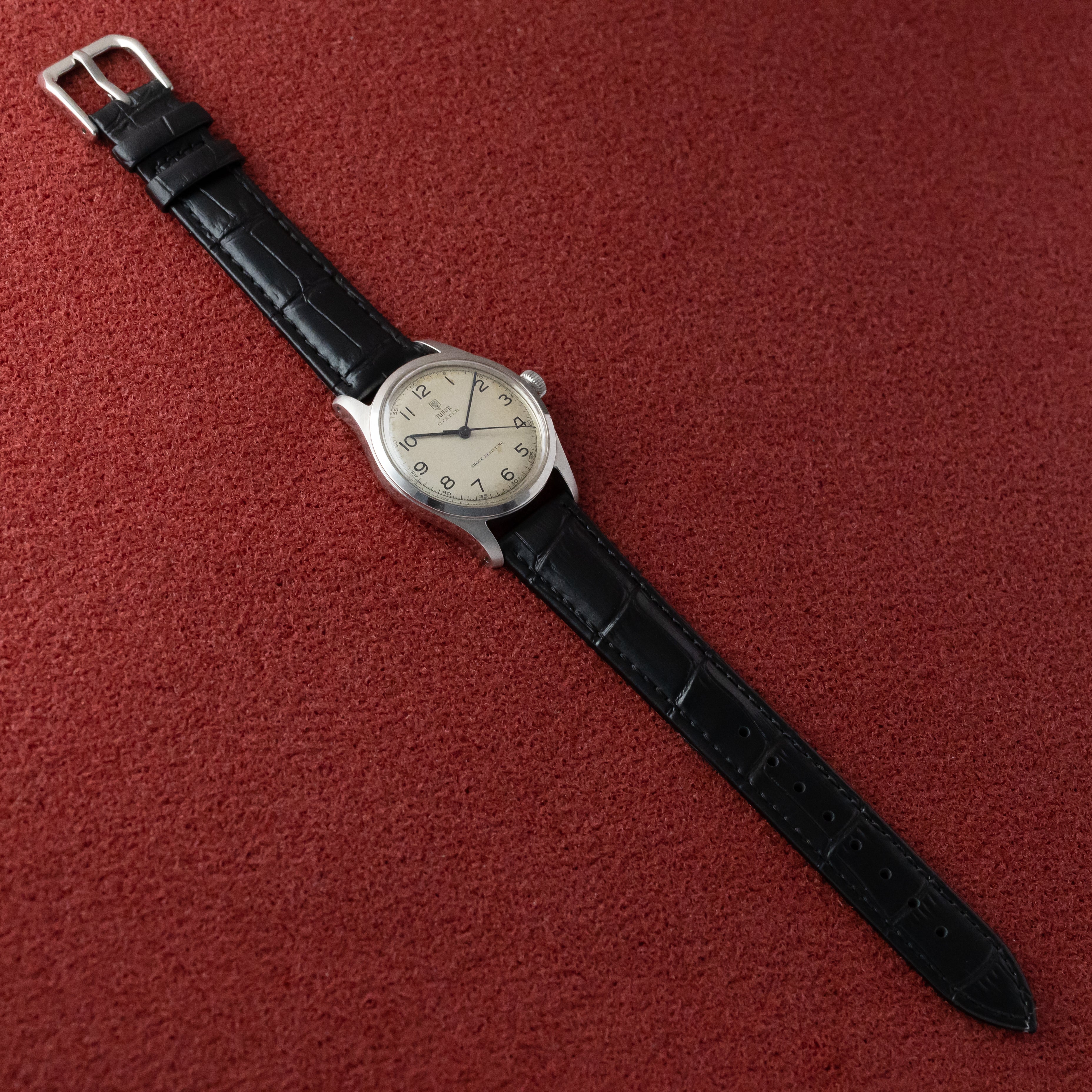 チューダー 1950年代製 オイスター盾バラ アラビアダイヤル ブルースチール針