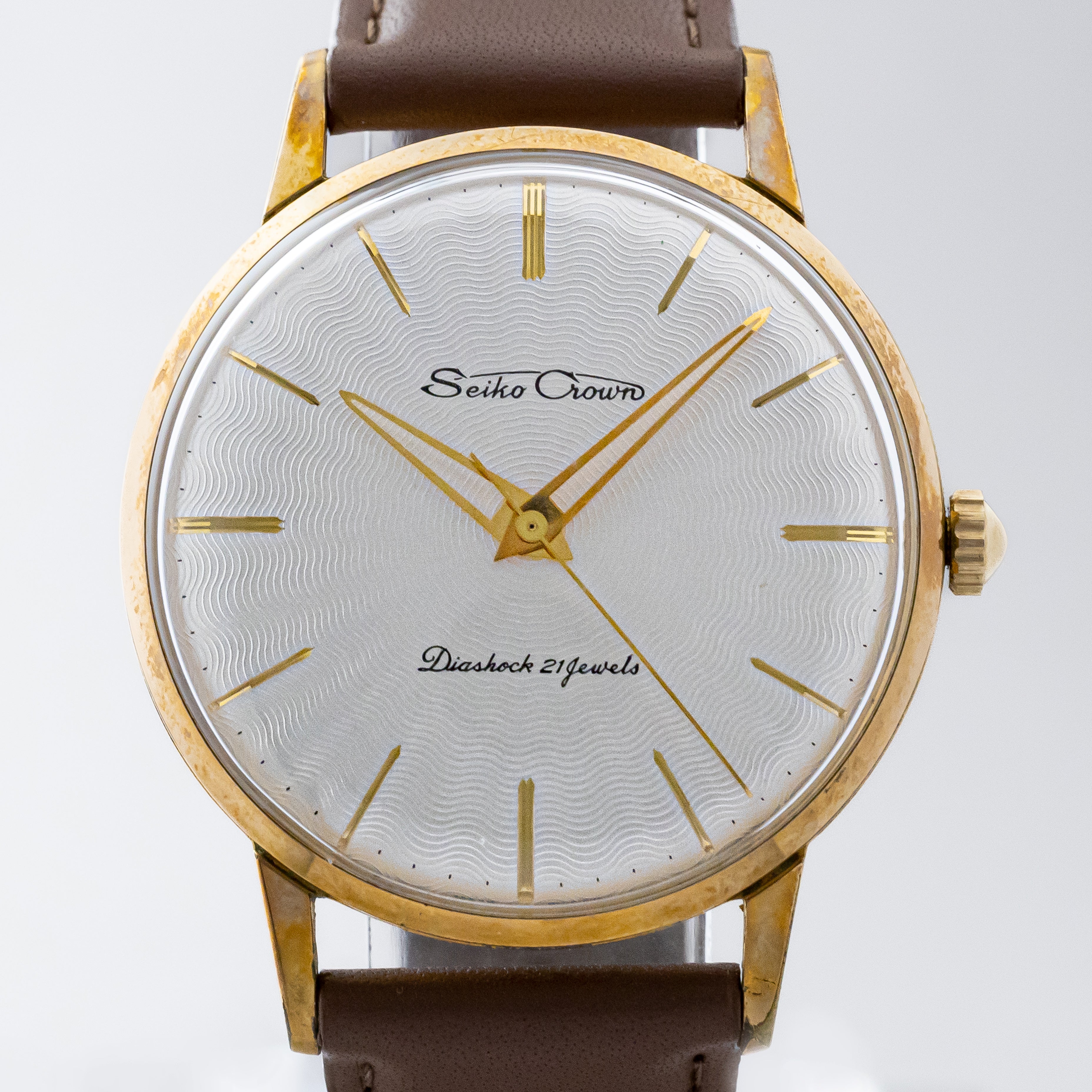 セイコー クラウン スケルトン針 サンビームダイヤル 1961年製 21石 手巻き 金張りケース