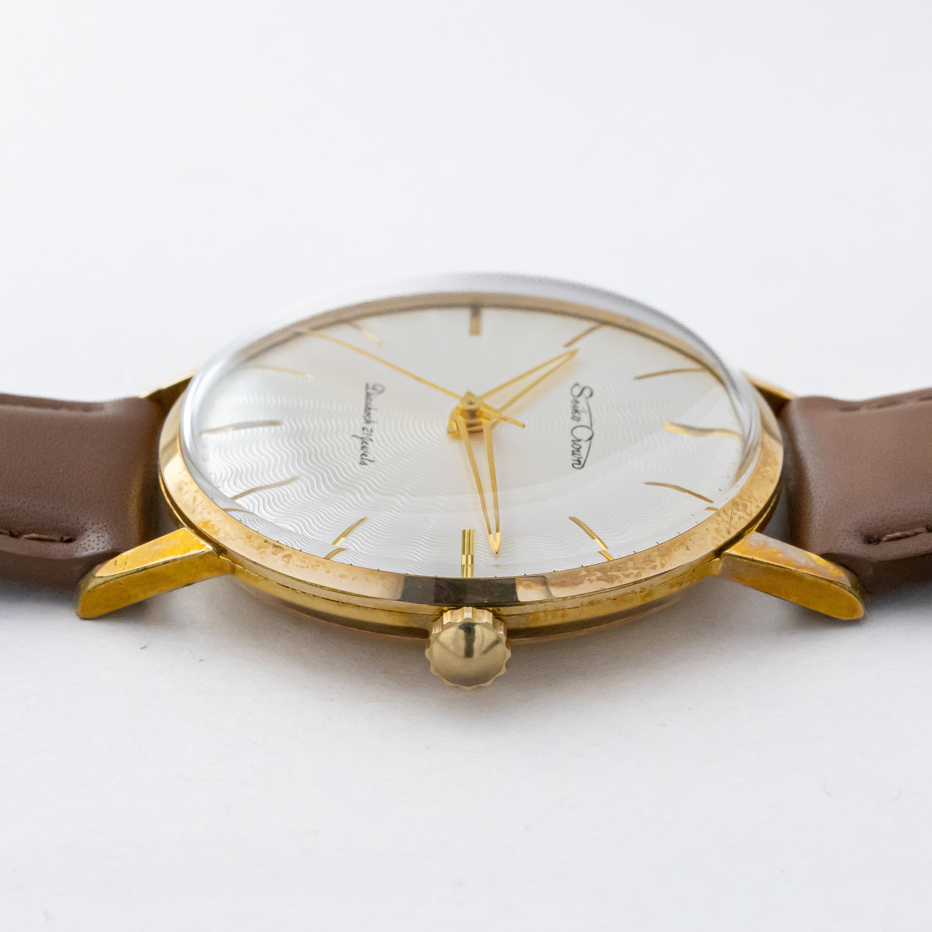 セイコー クラウン スケルトン針 サンビームダイヤル 1961年製 21石 手巻き 金張りケース