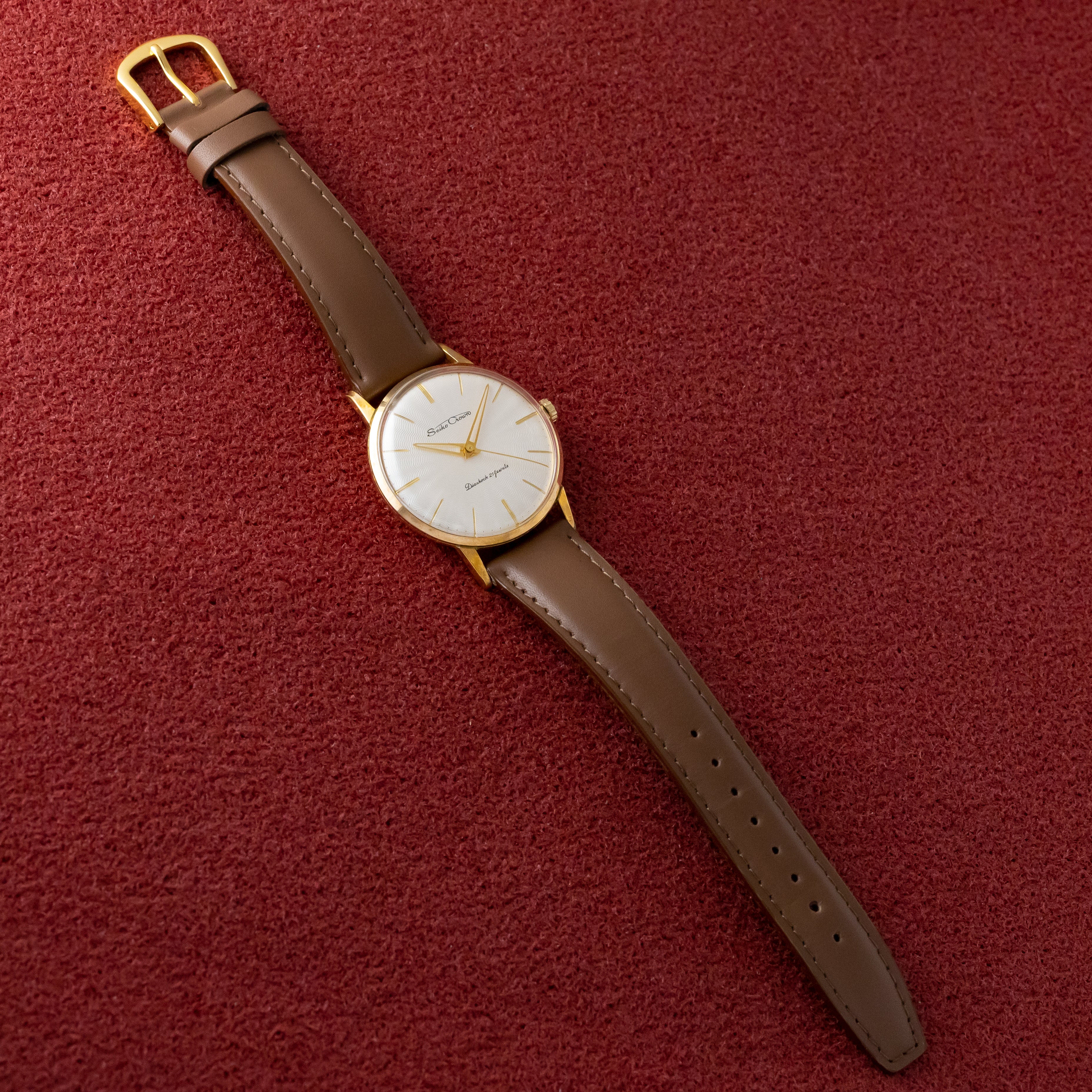 セイコー クラウン スケルトン針 サンビームダイヤル 1961年製 21石 手巻き 金張りケース