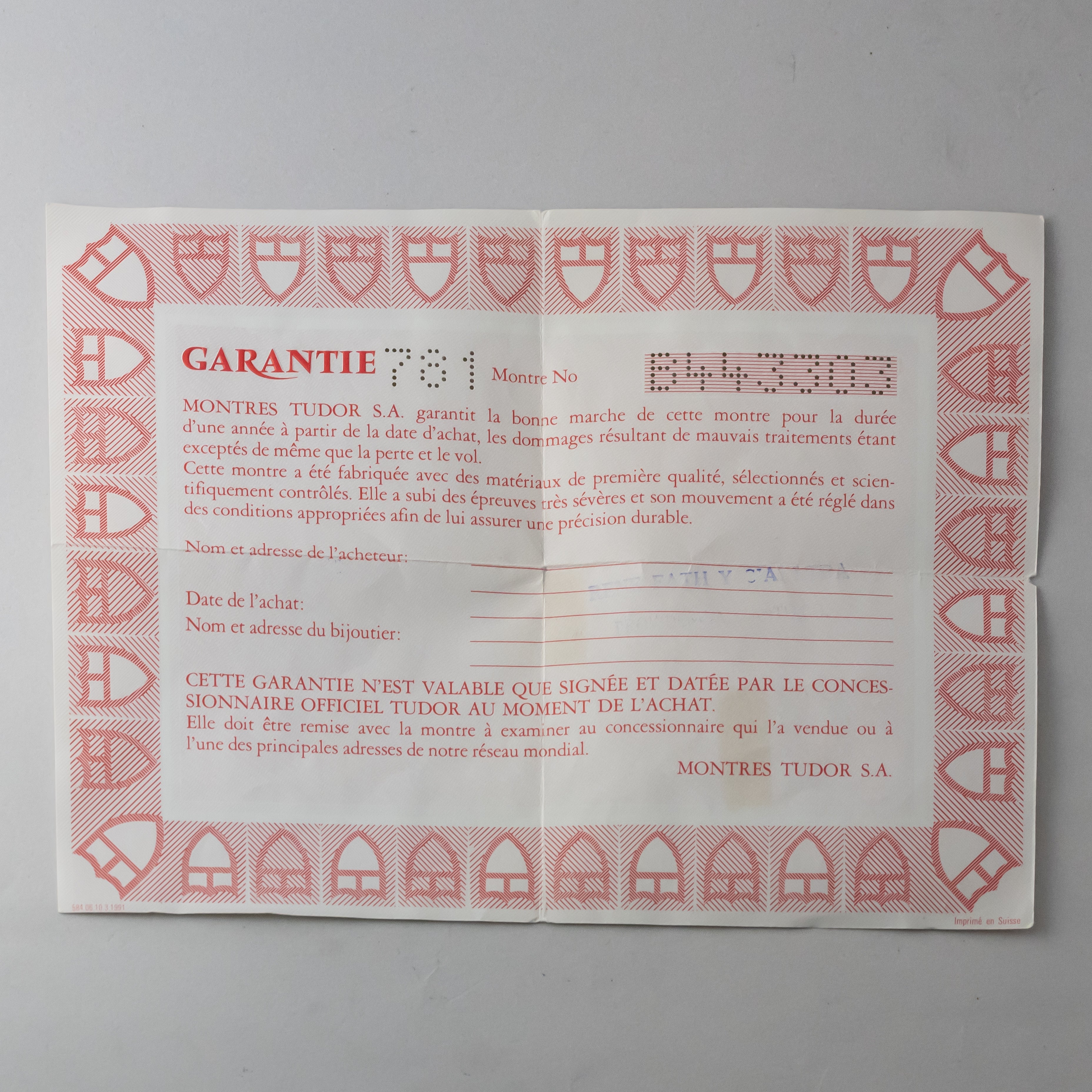 TUDOR クロノタイム Ref.79180 1992年製 箱ギャラ パンダダイヤル