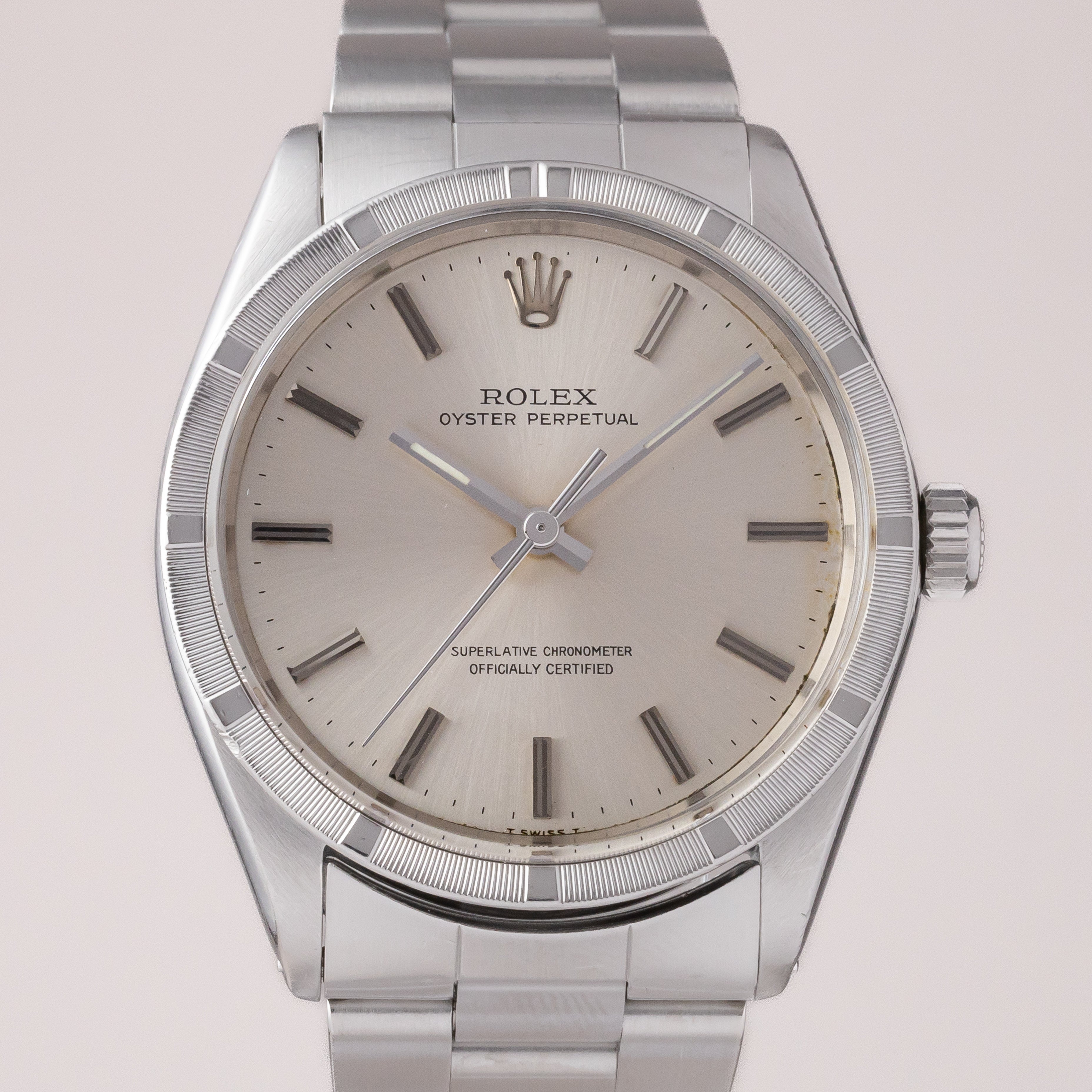 ロレックス オイスターパーペチュアル 1967年製 Ref.1007 エンジンターンドベゼル
