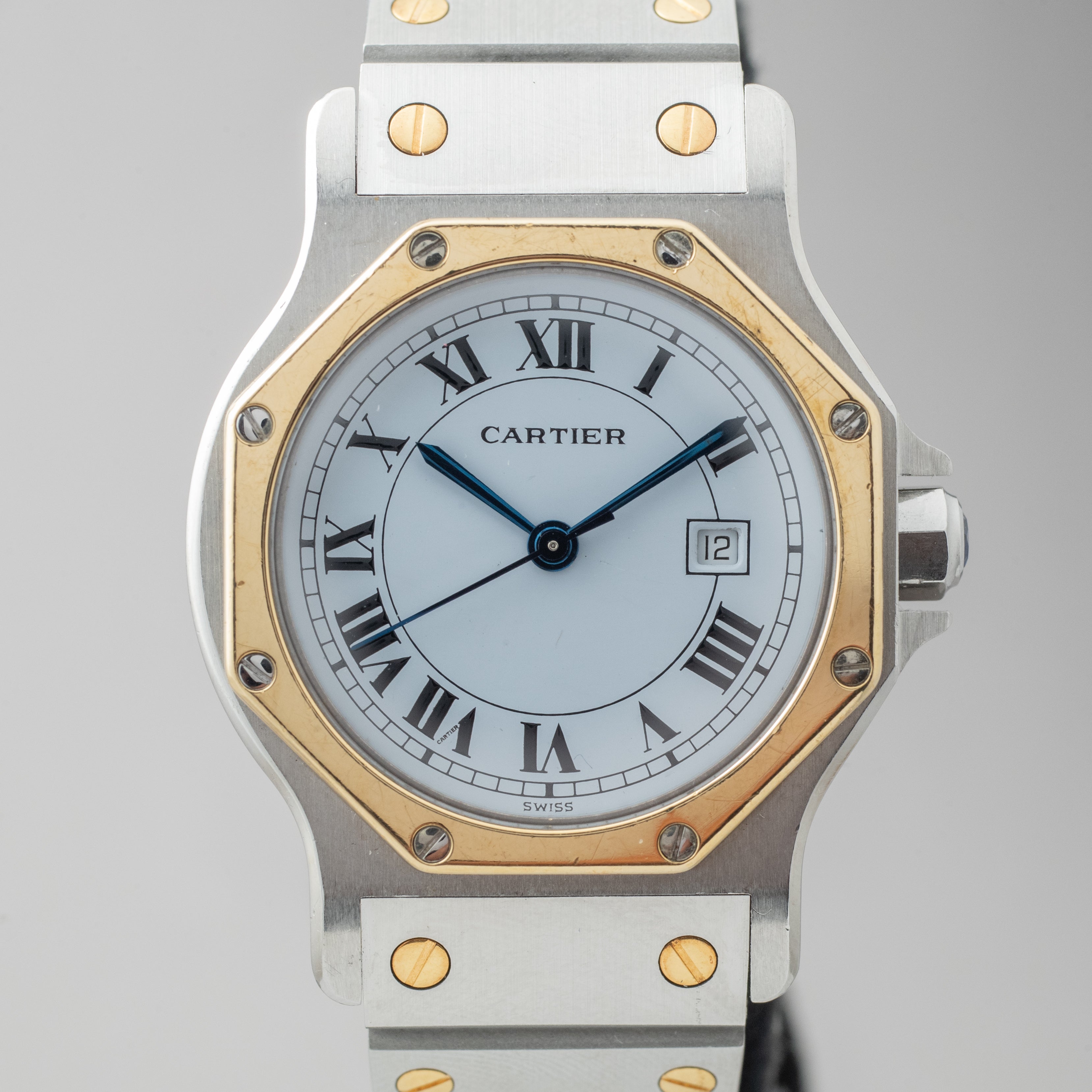 カルティエ サントス オクタゴン LM コンビ 1980年代製