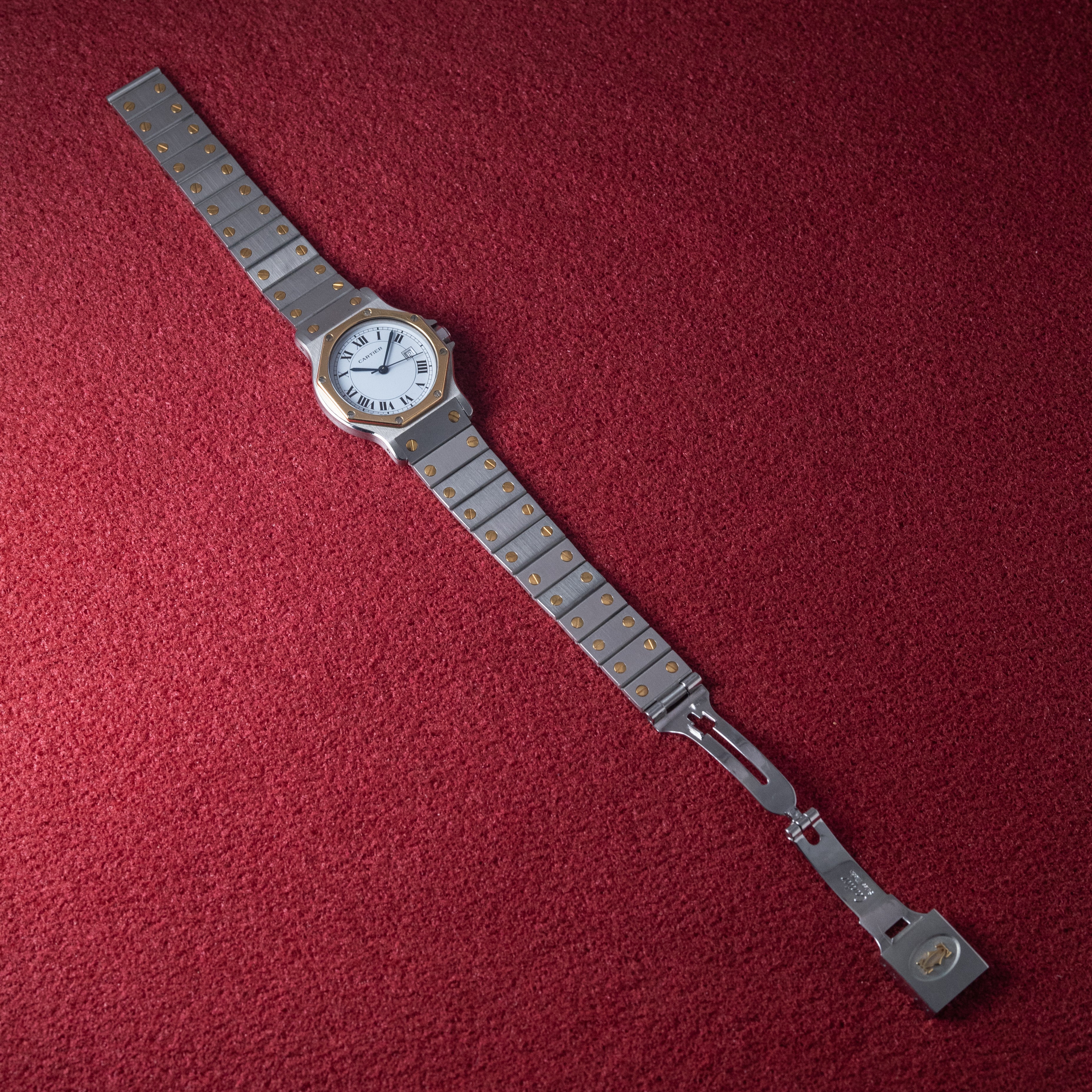 カルティエ サントス オクタゴン LM コンビ 1980年代製