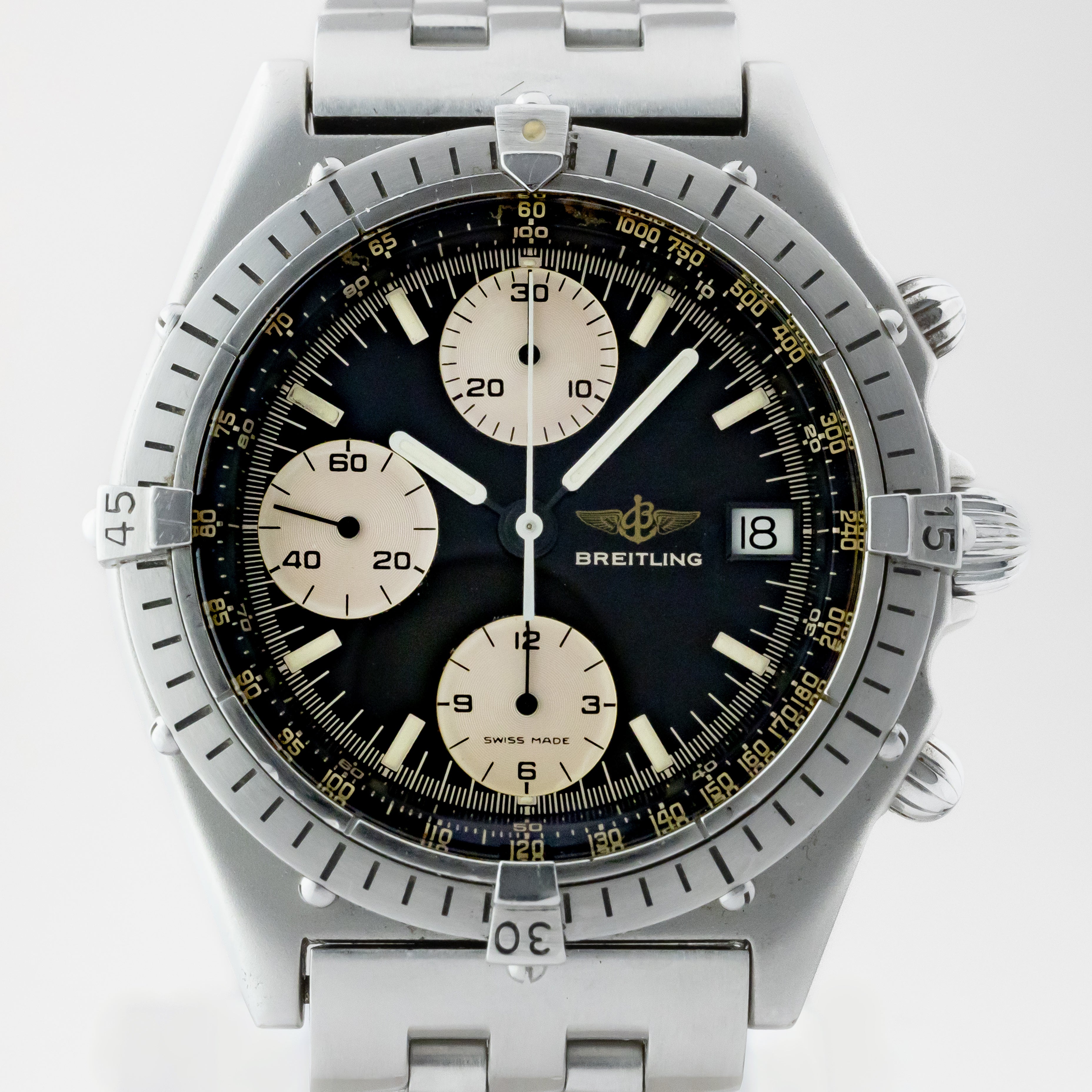 ブライトリング クロノマット Ref.81950A BK 純正ステンレスブレス 1990年代製