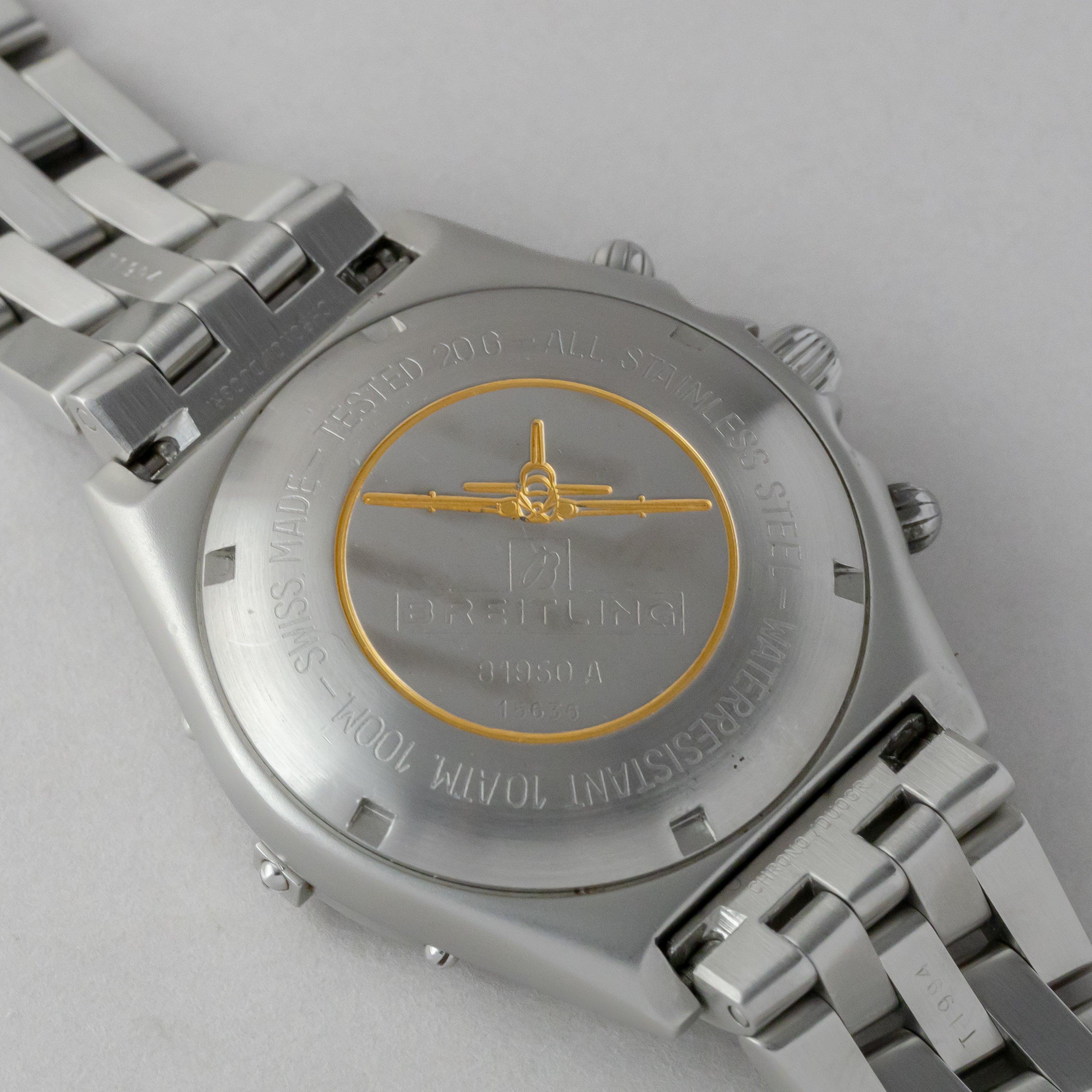 ブライトリング クロノマット Ref.81950A BK 純正ステンレスブレス 1990年代製