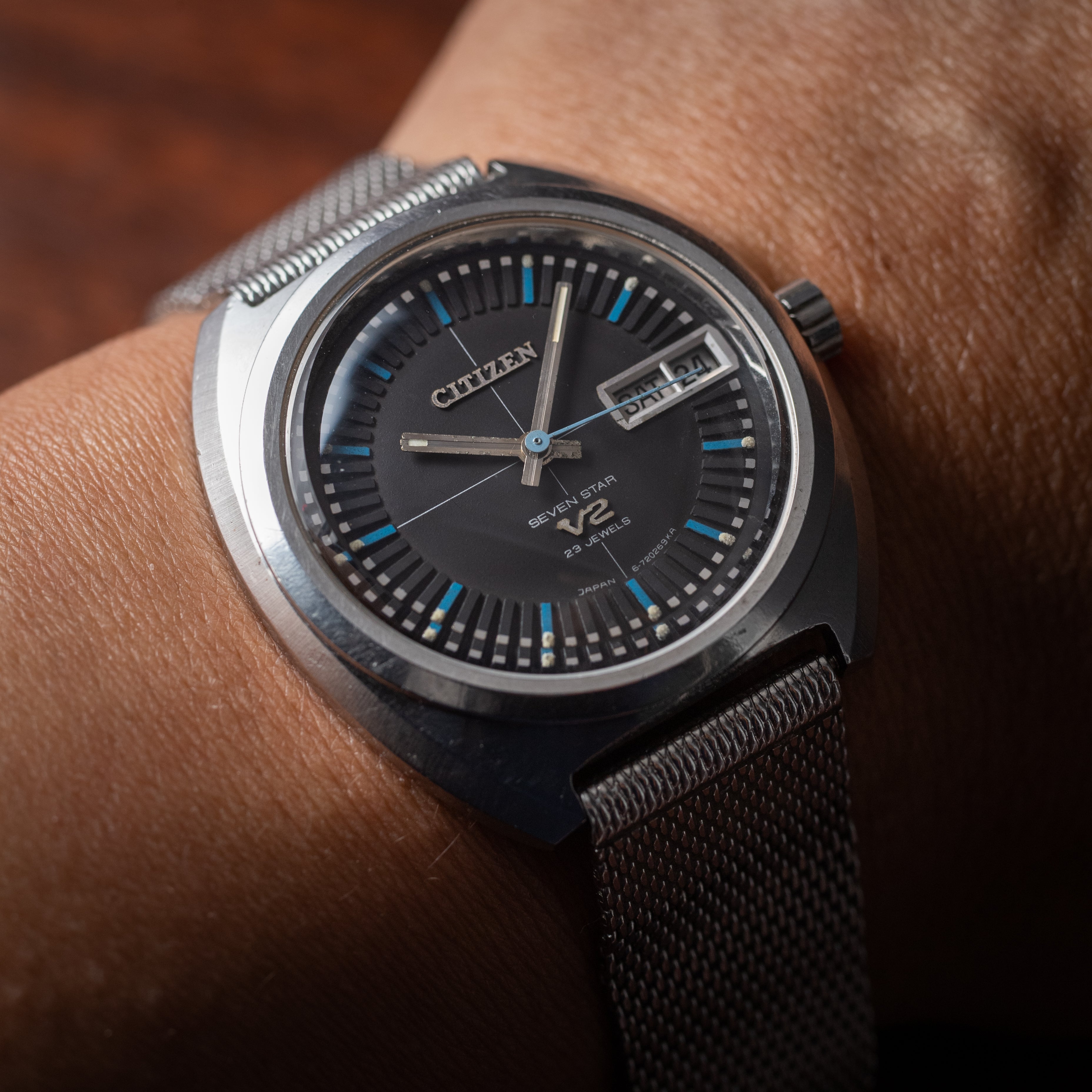 シチズン セブンスターV2 1969年製 ブラックダイヤル 純正ブレス