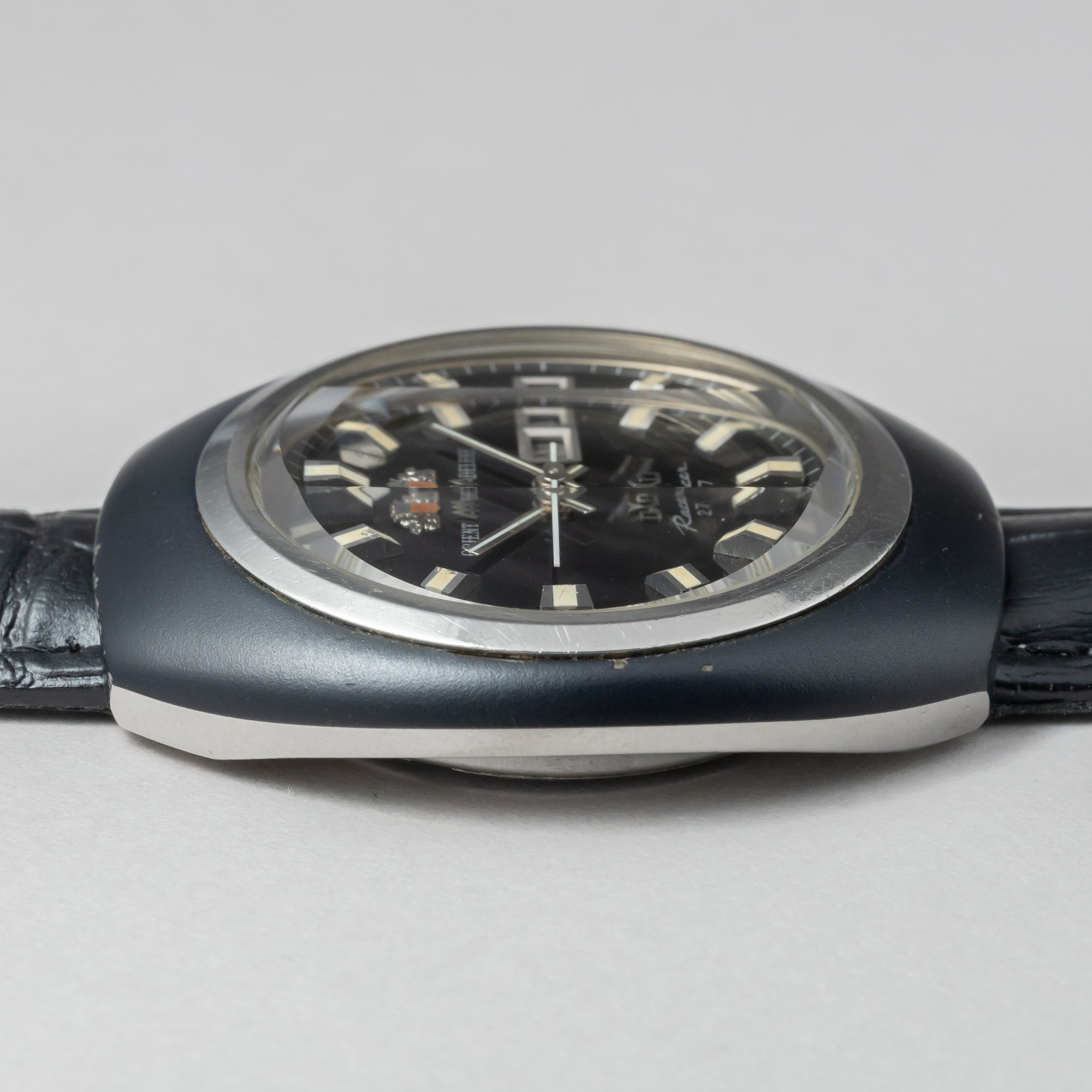 オリエント レーサーブラックケース 1970年代製 カットガラス デイデイト