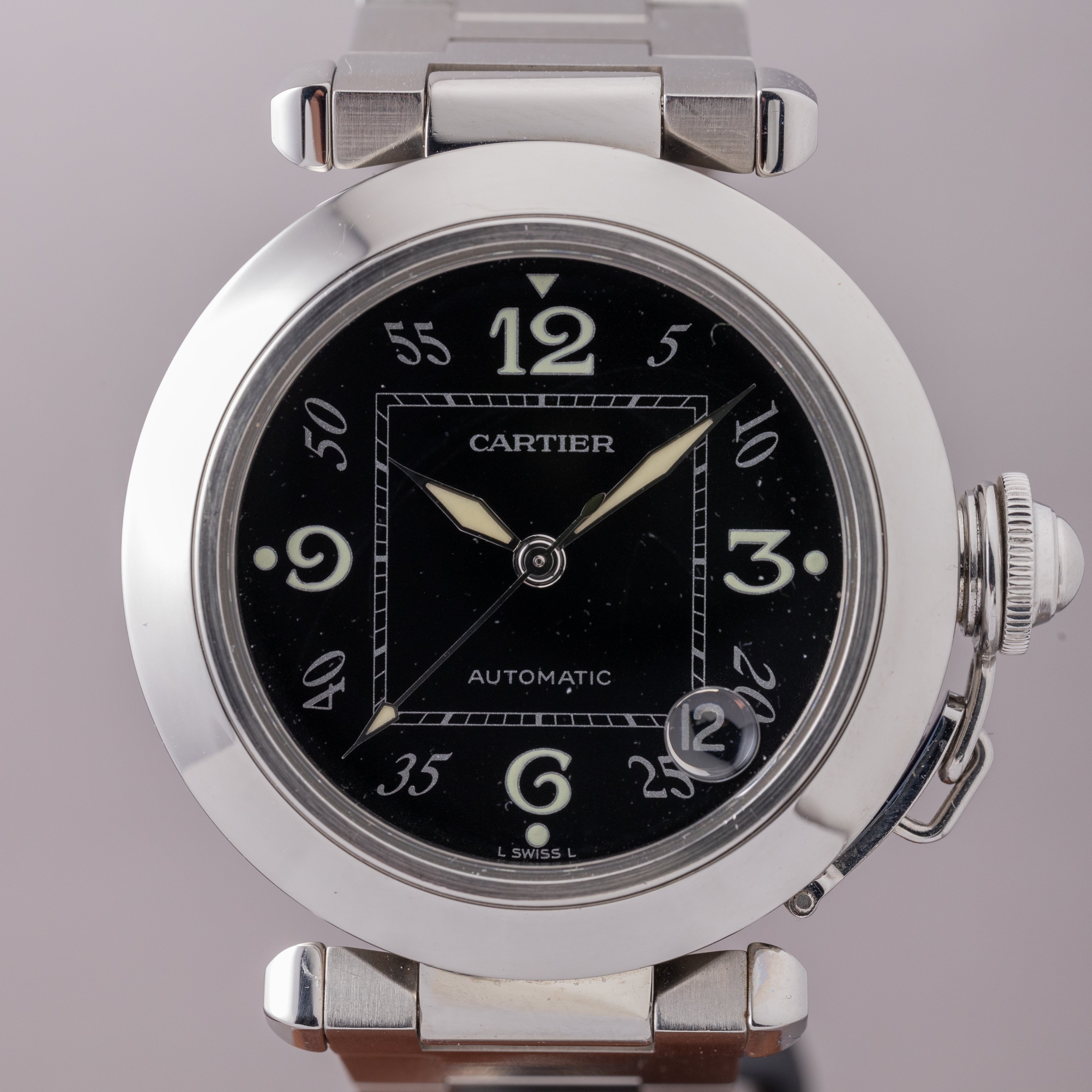カルティエ パシャC オートマチック ブラックダイヤル 1990年代製