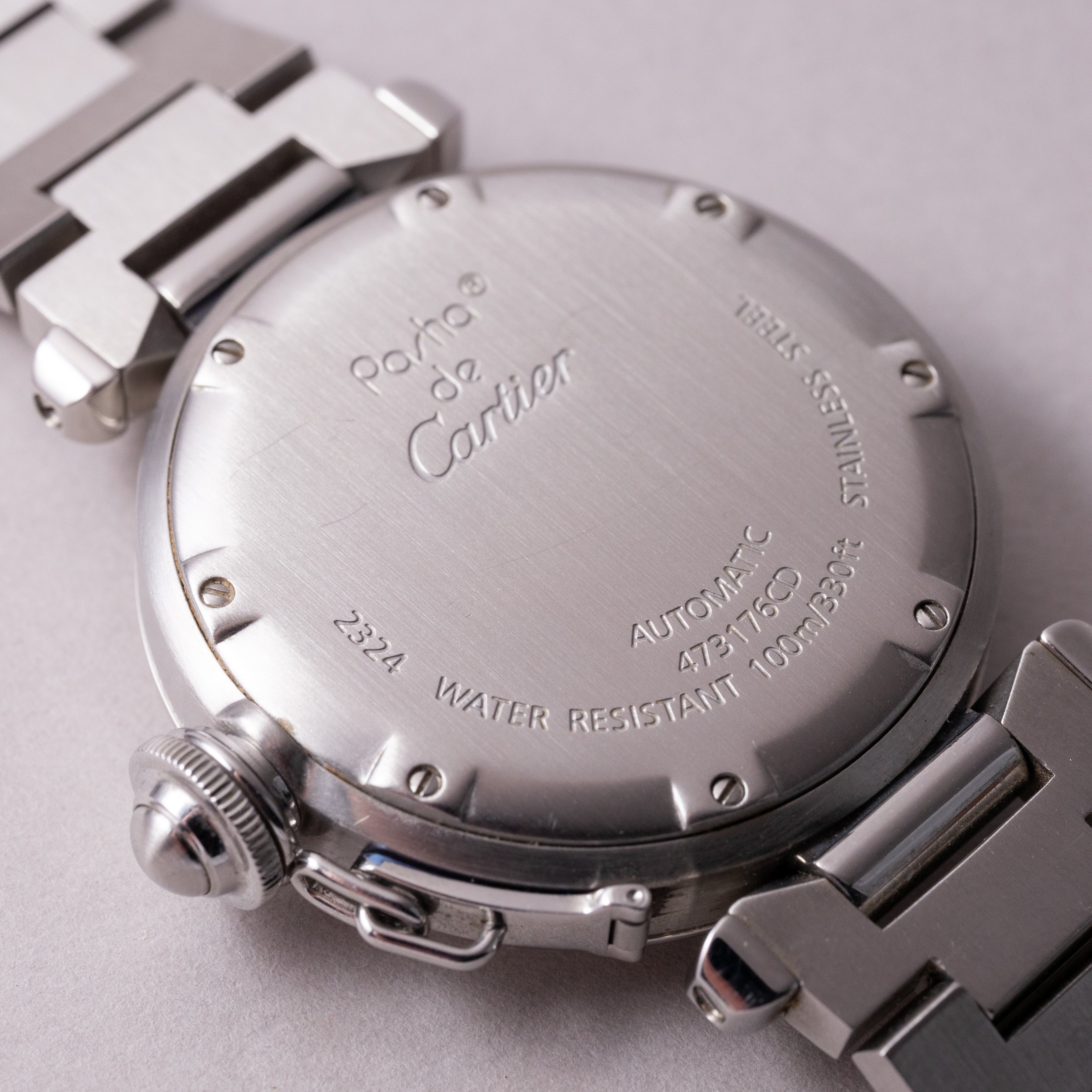 カルティエ パシャC オートマチック ブラックダイヤル 1990年代製