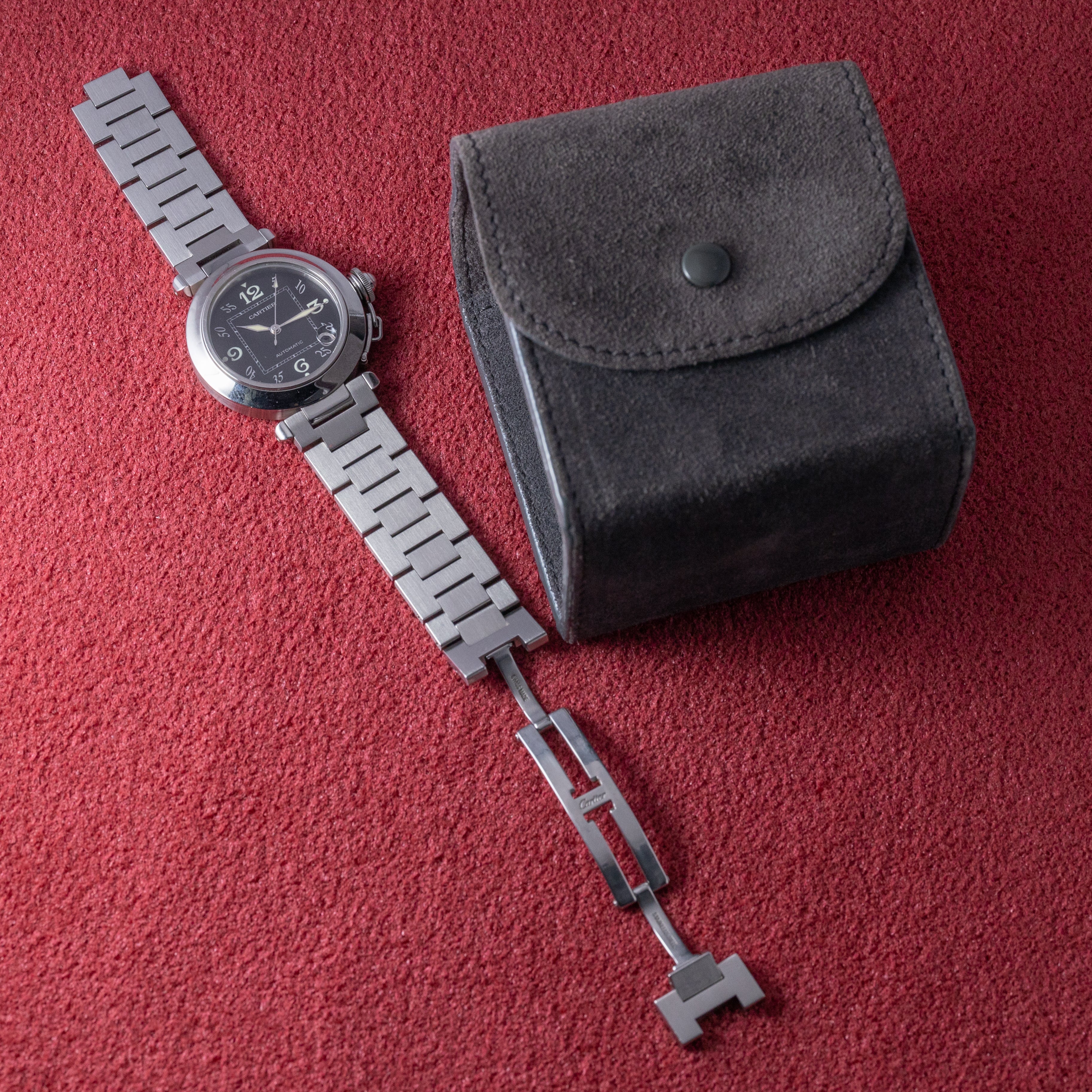 カルティエ パシャC オートマチック ブラックダイヤル 1990年代製