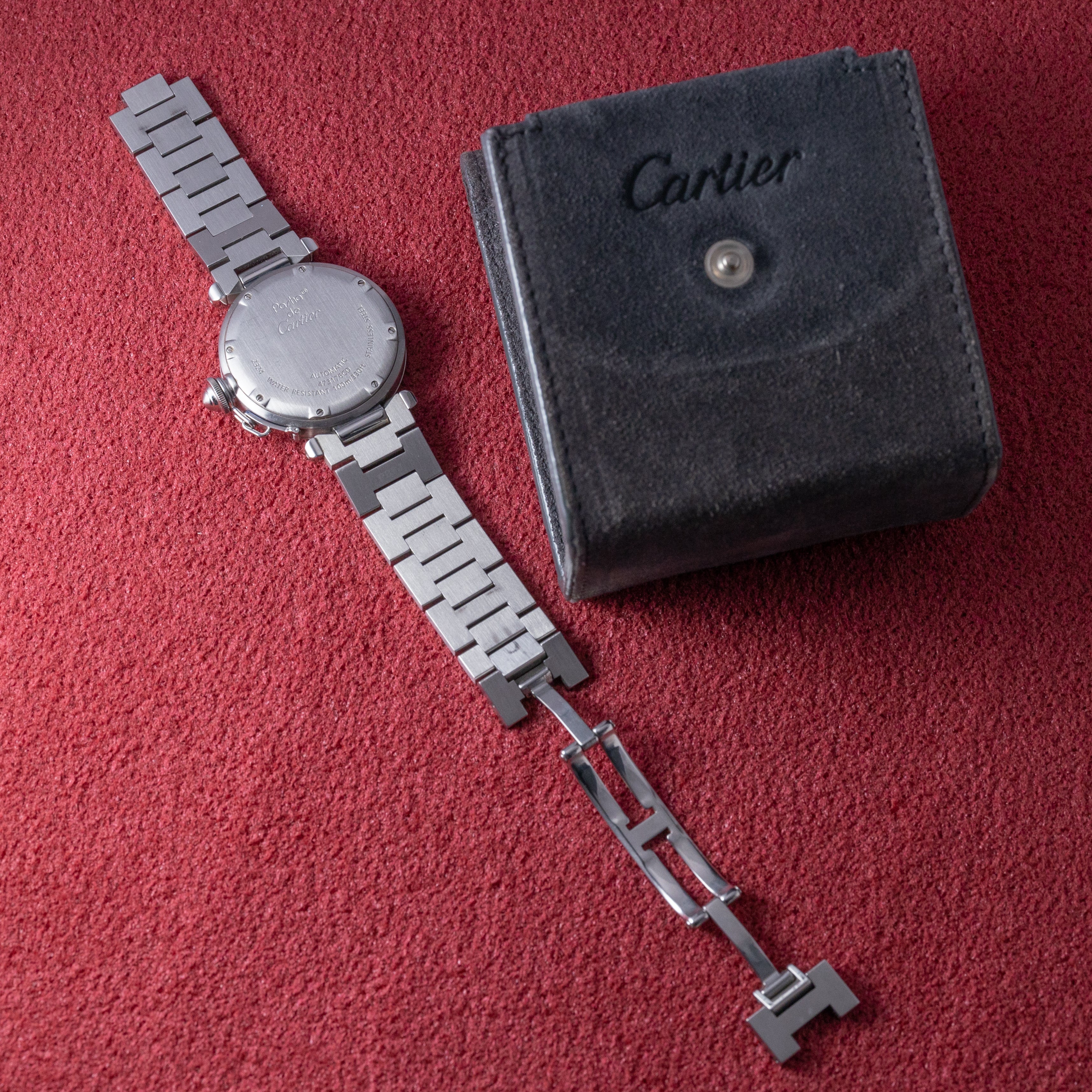 カルティエ パシャC オートマチック ブラックダイヤル 1990年代製