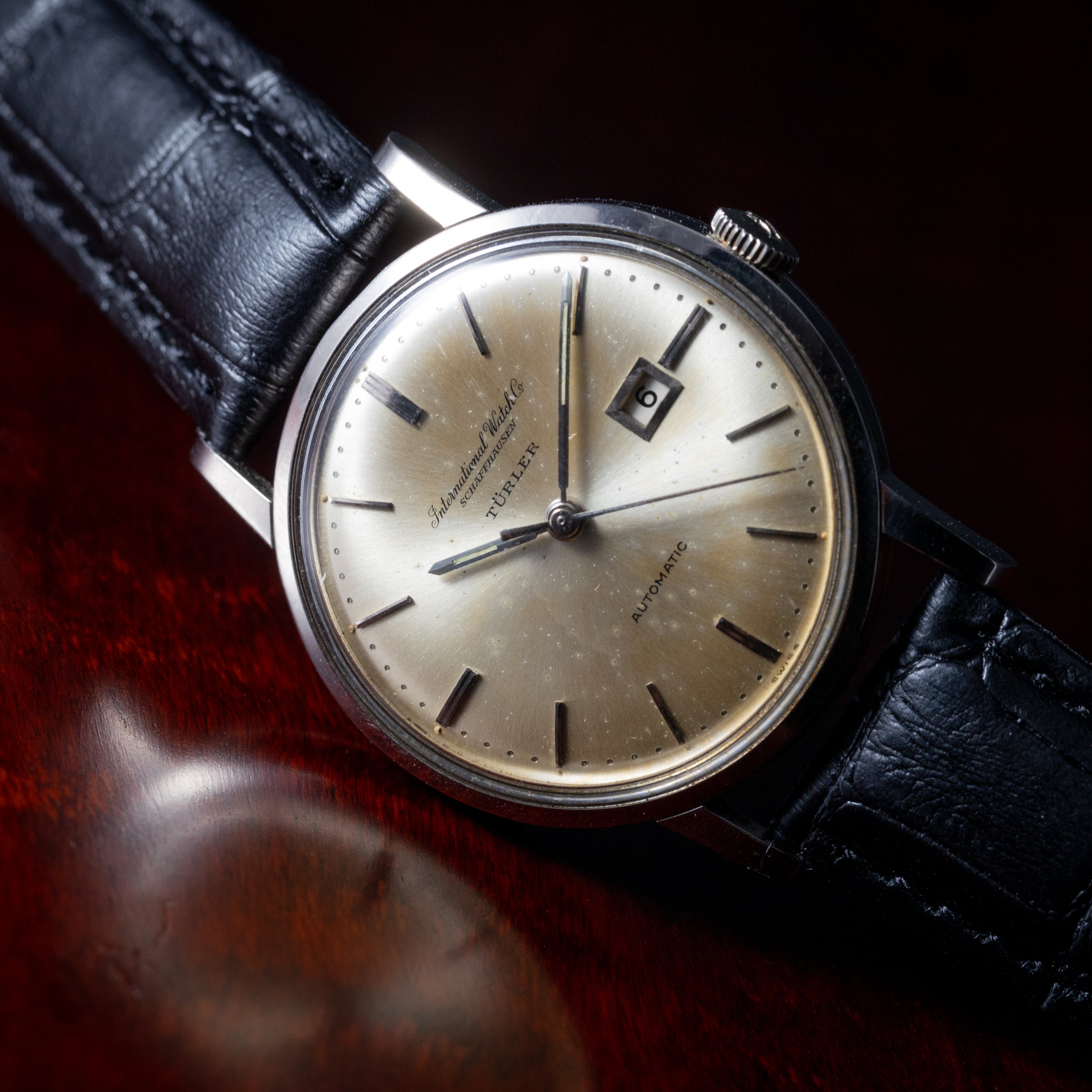 IWC 1963年製 18KWG チューラーWネーム 寄り目デイト オートマチック