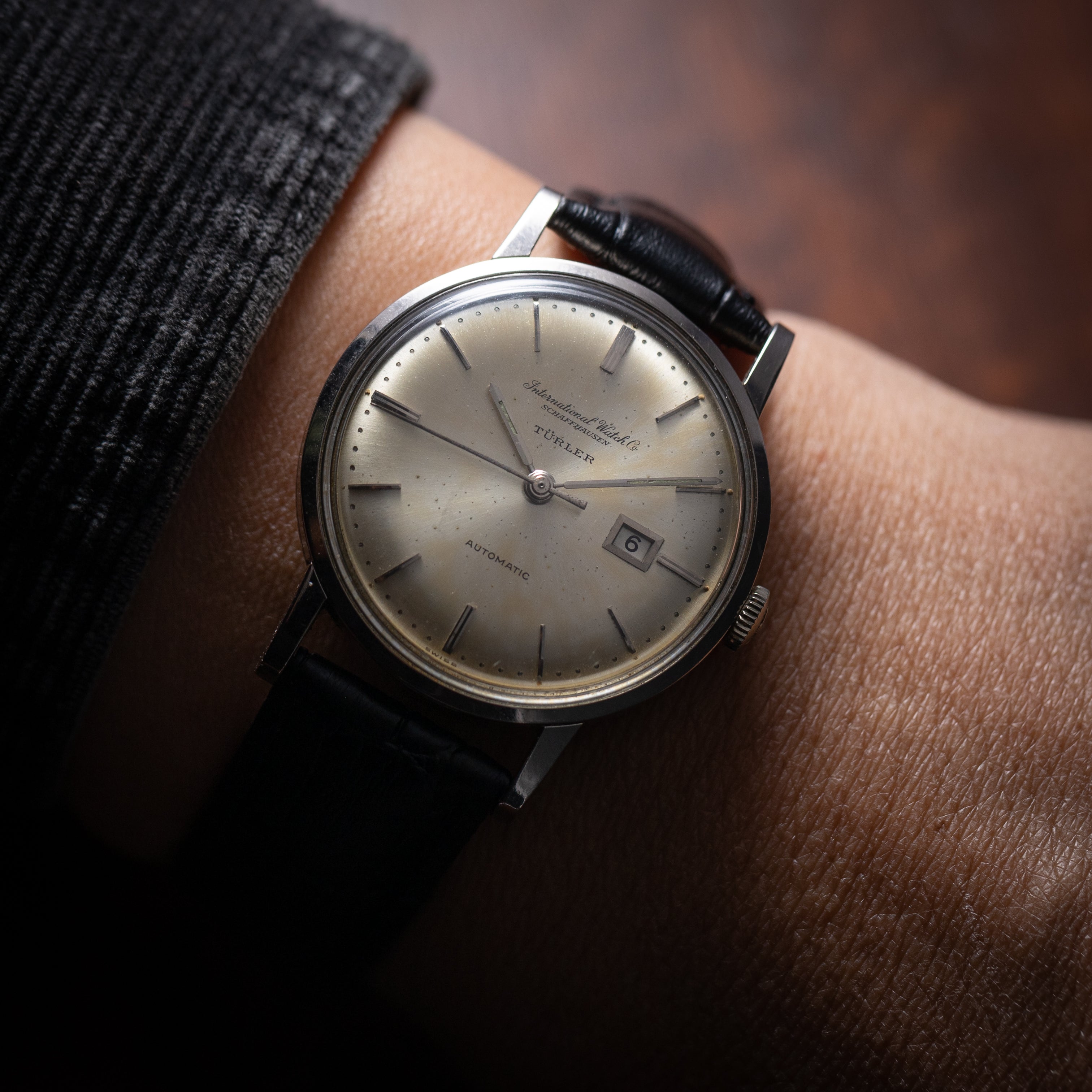 IWC 1963年製 18KWG チューラーWネーム 寄り目デイト オートマチック