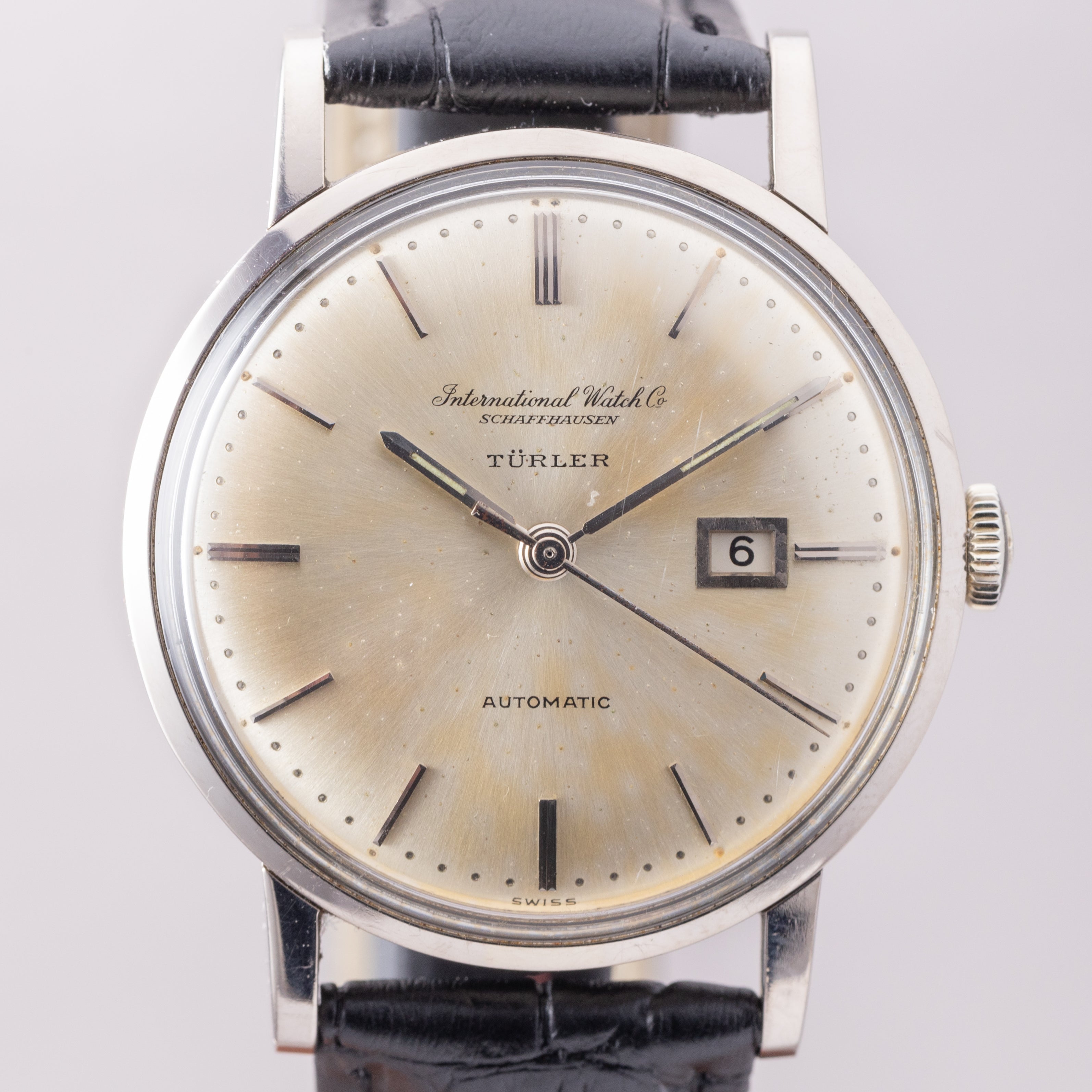 IWC 1963年製 18KWG チューラーWネーム 寄り目デイト オートマチック