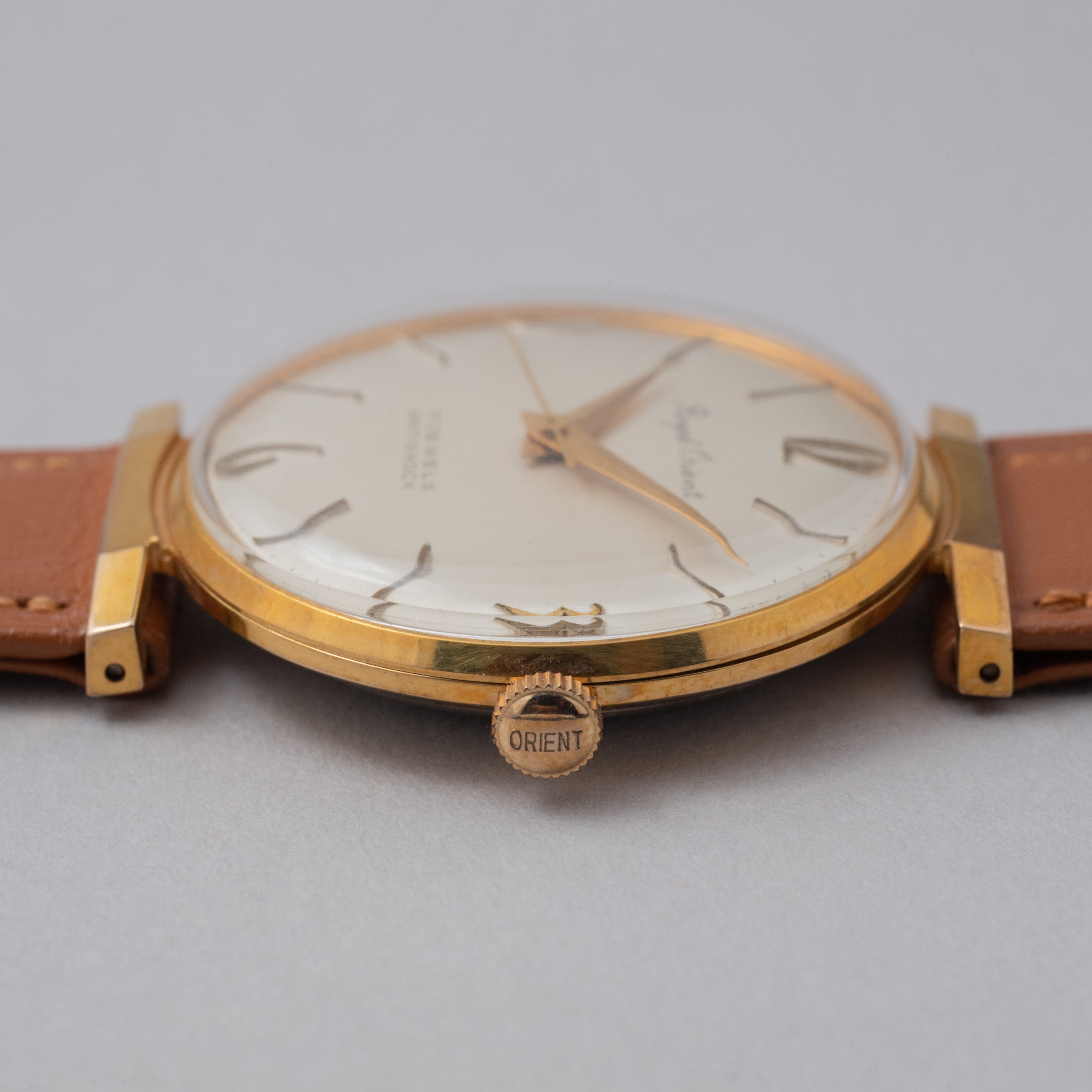 ロイヤルオリエント 1960年代製 手巻き ユニークラグ 金張り