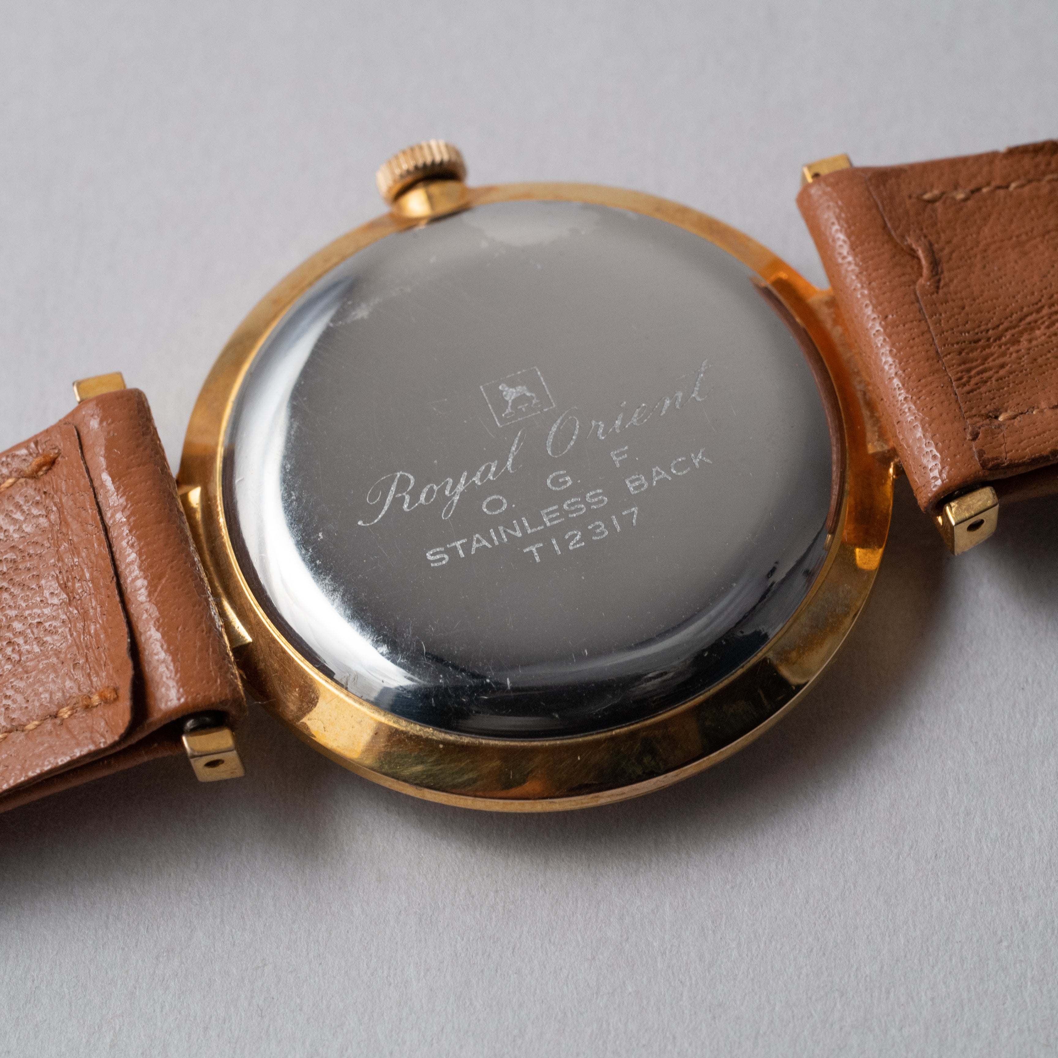 ロイヤルオリエント 1960年代製 手巻き ユニークラグ 金張り