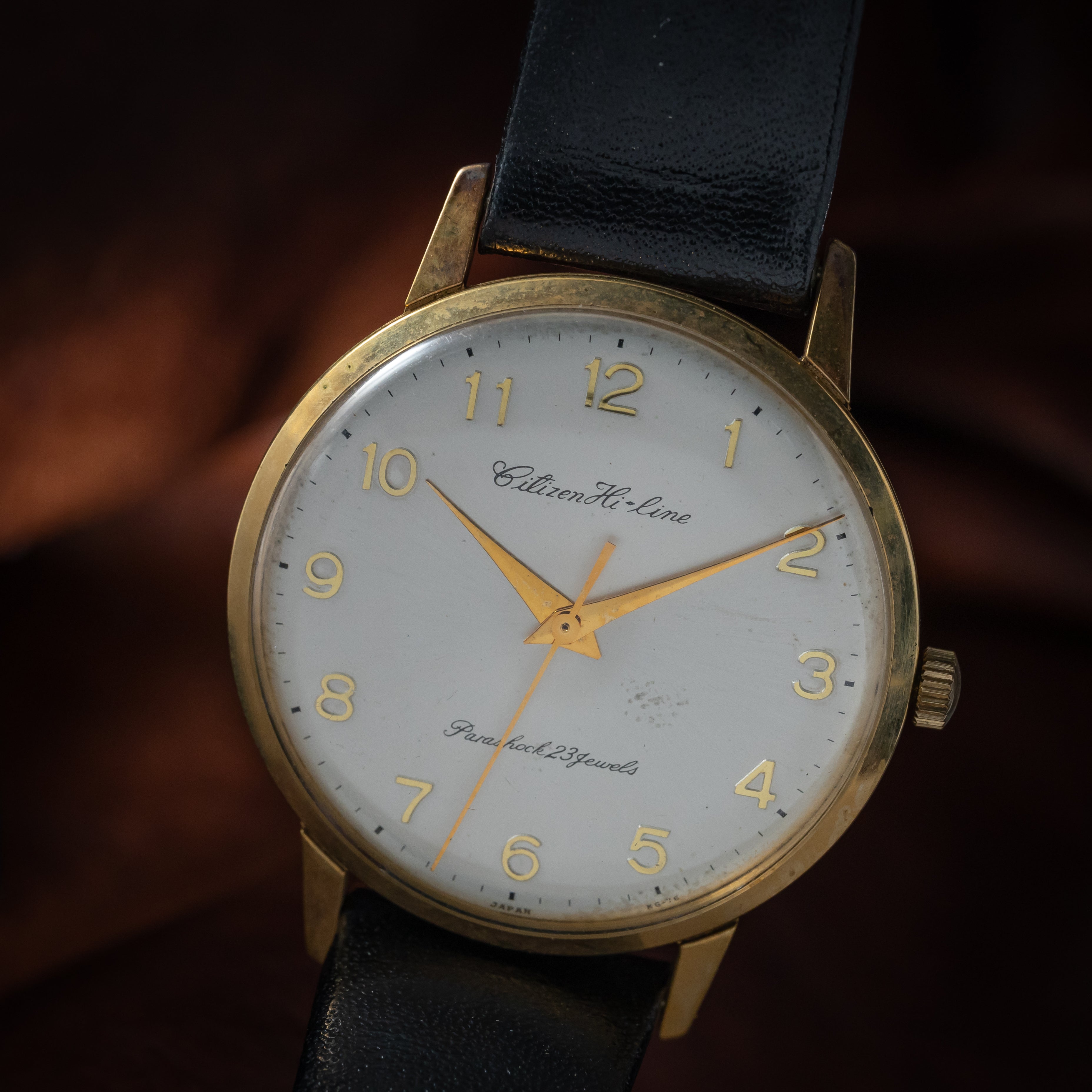 シチズン ハイライン 1962年製 14KGF 手巻き 全アラビア タグ付き