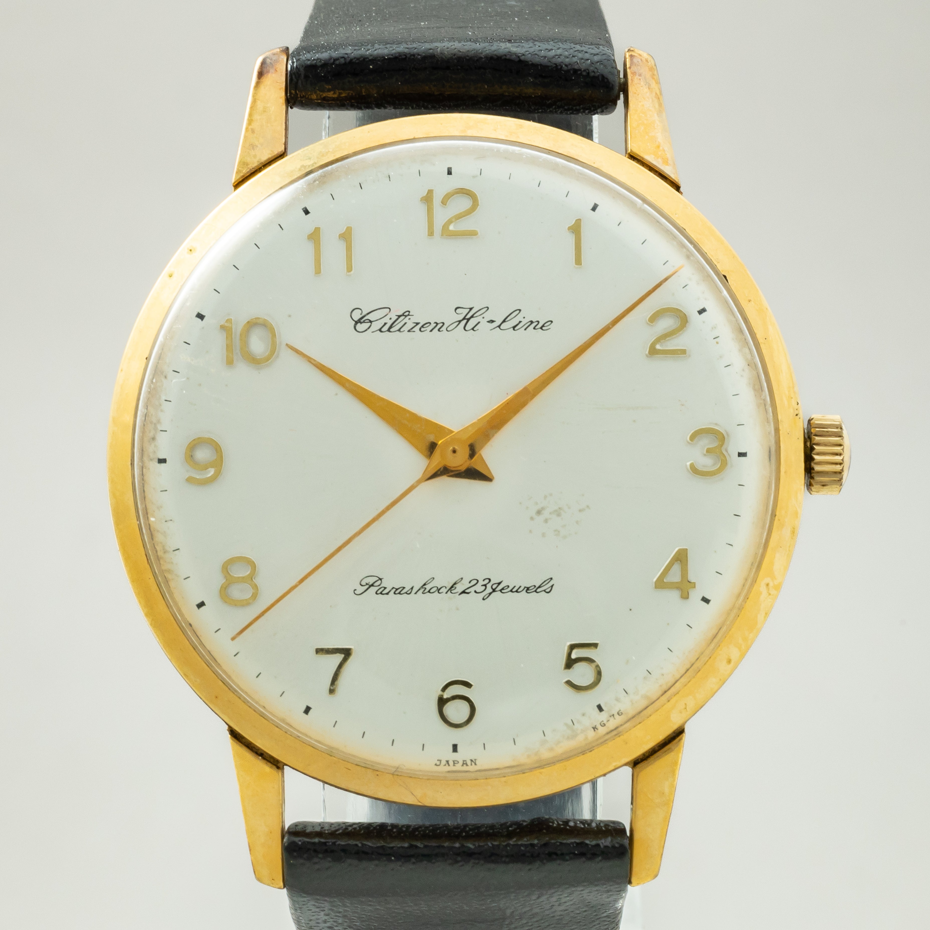 シチズン ハイライン 1962年製 14KGF 手巻き 全アラビア タグ付き