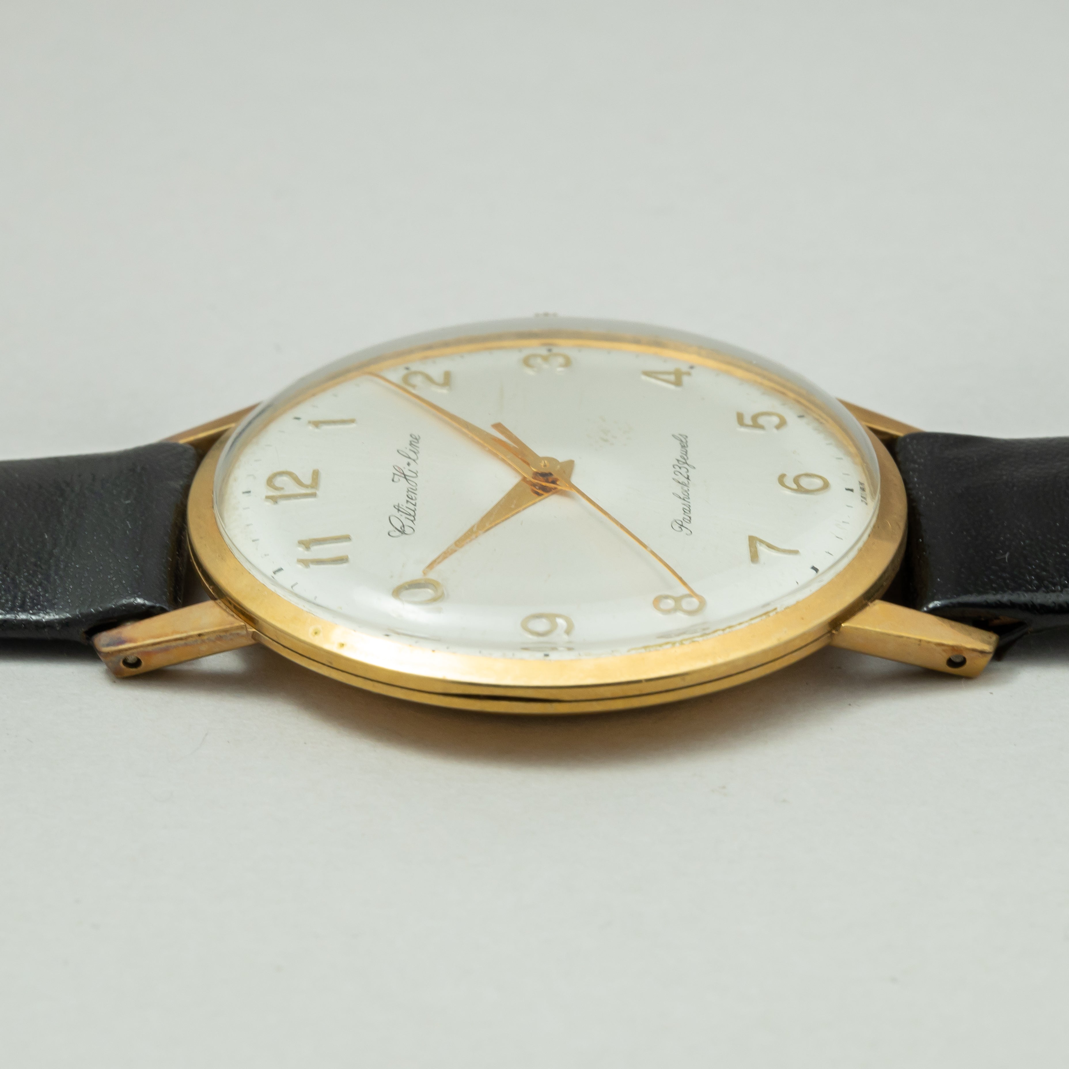 シチズン ハイライン 1962年製 14KGF 手巻き 全アラビア タグ付き