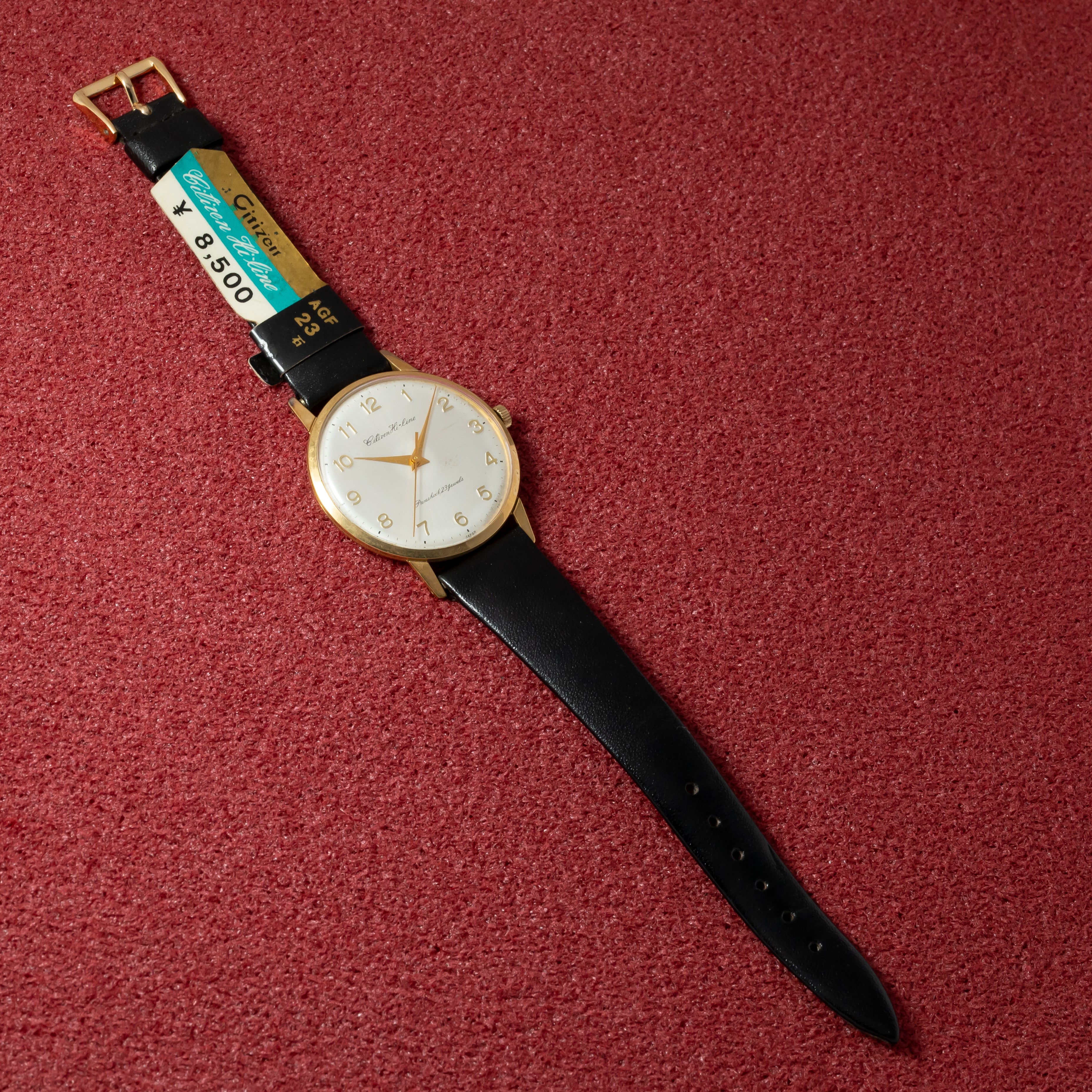 シチズン ハイライン 1962年製 14KGF 手巻き 全アラビア タグ付き