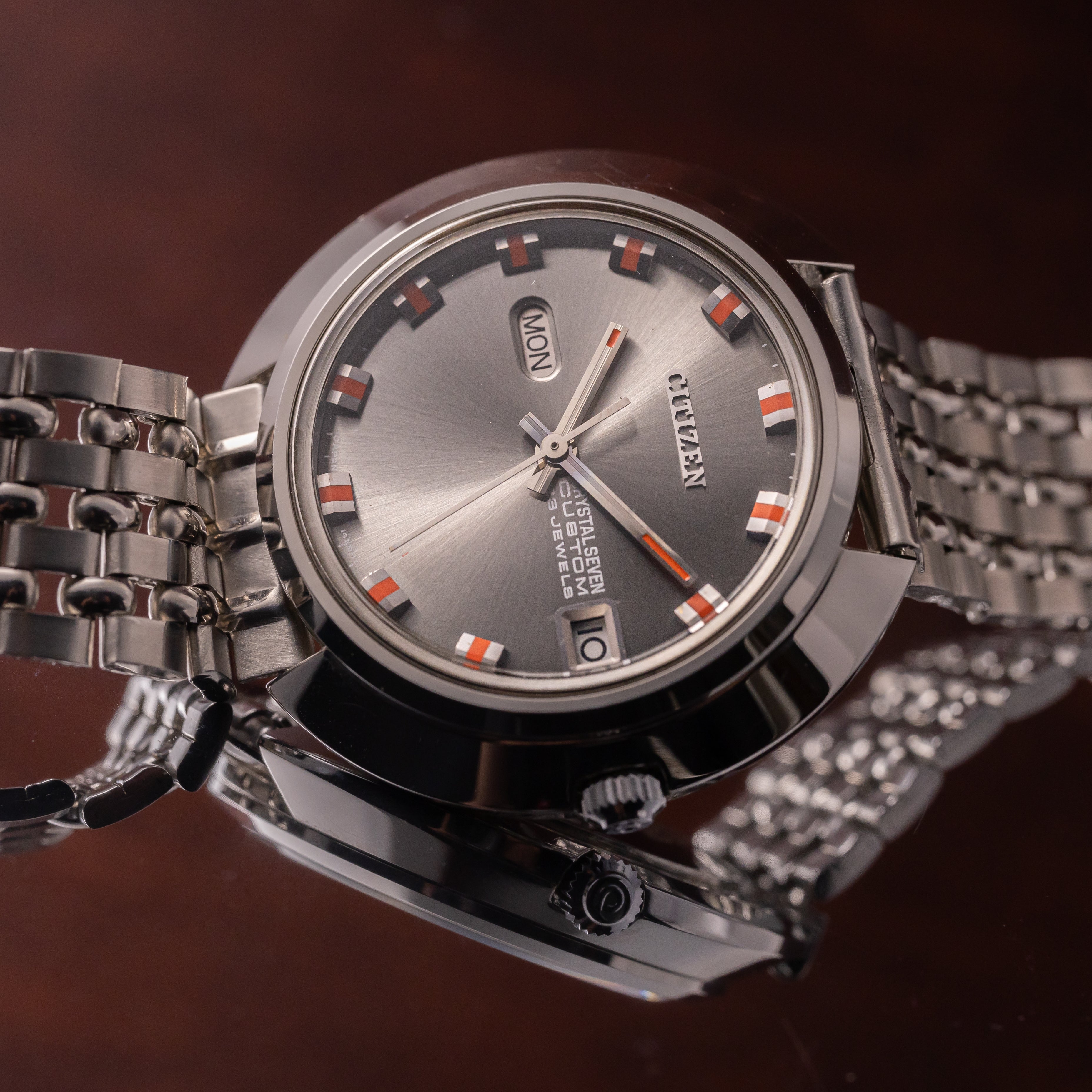 シチズン クリスタル7 1968年製 箱付き グレーダイヤル デッドストック