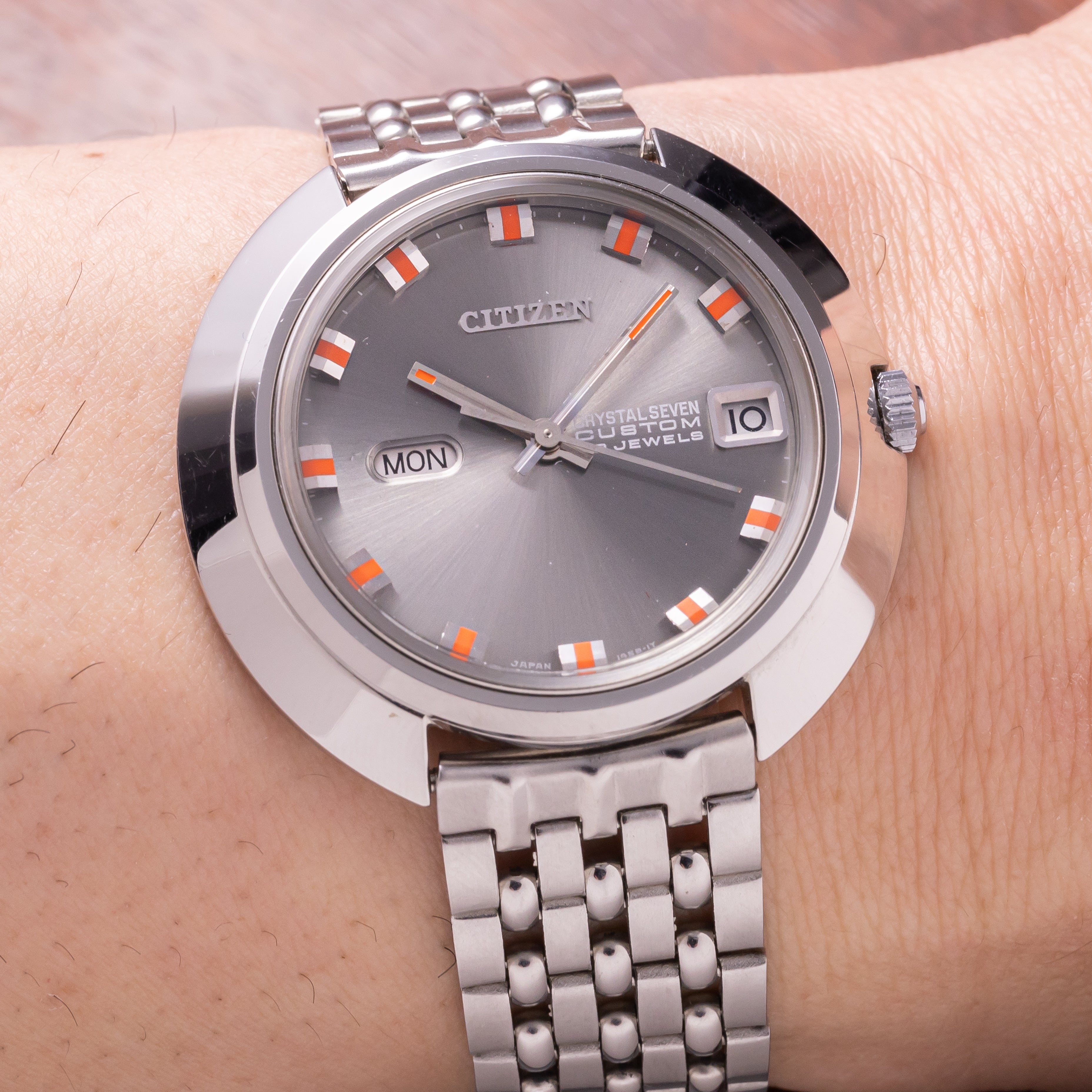 シチズン クリスタル7 1968年製 箱付き グレーダイヤル デッドストック