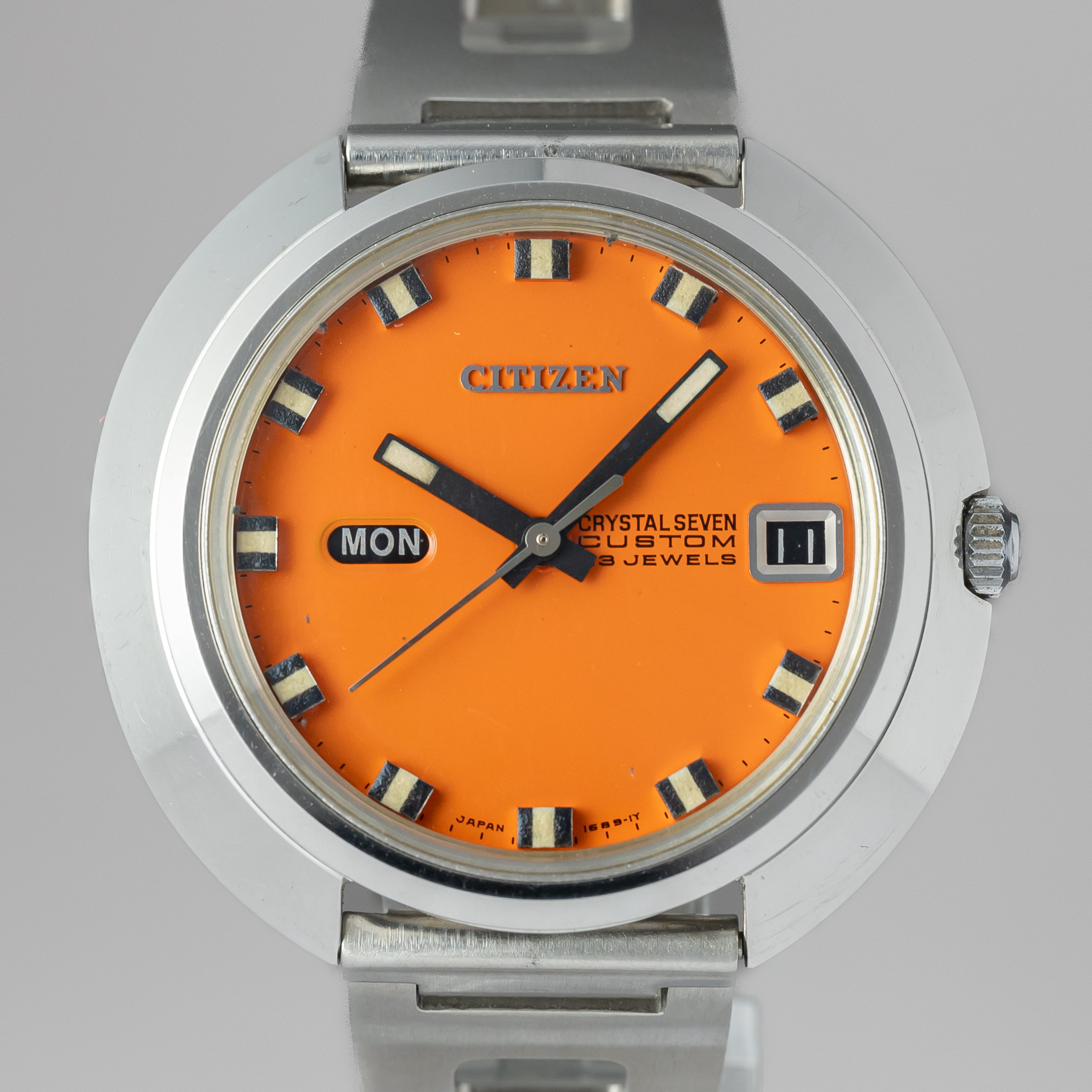 シチズン クリスタル7 1969年製 箱付き オレンジダイヤル デッドストック