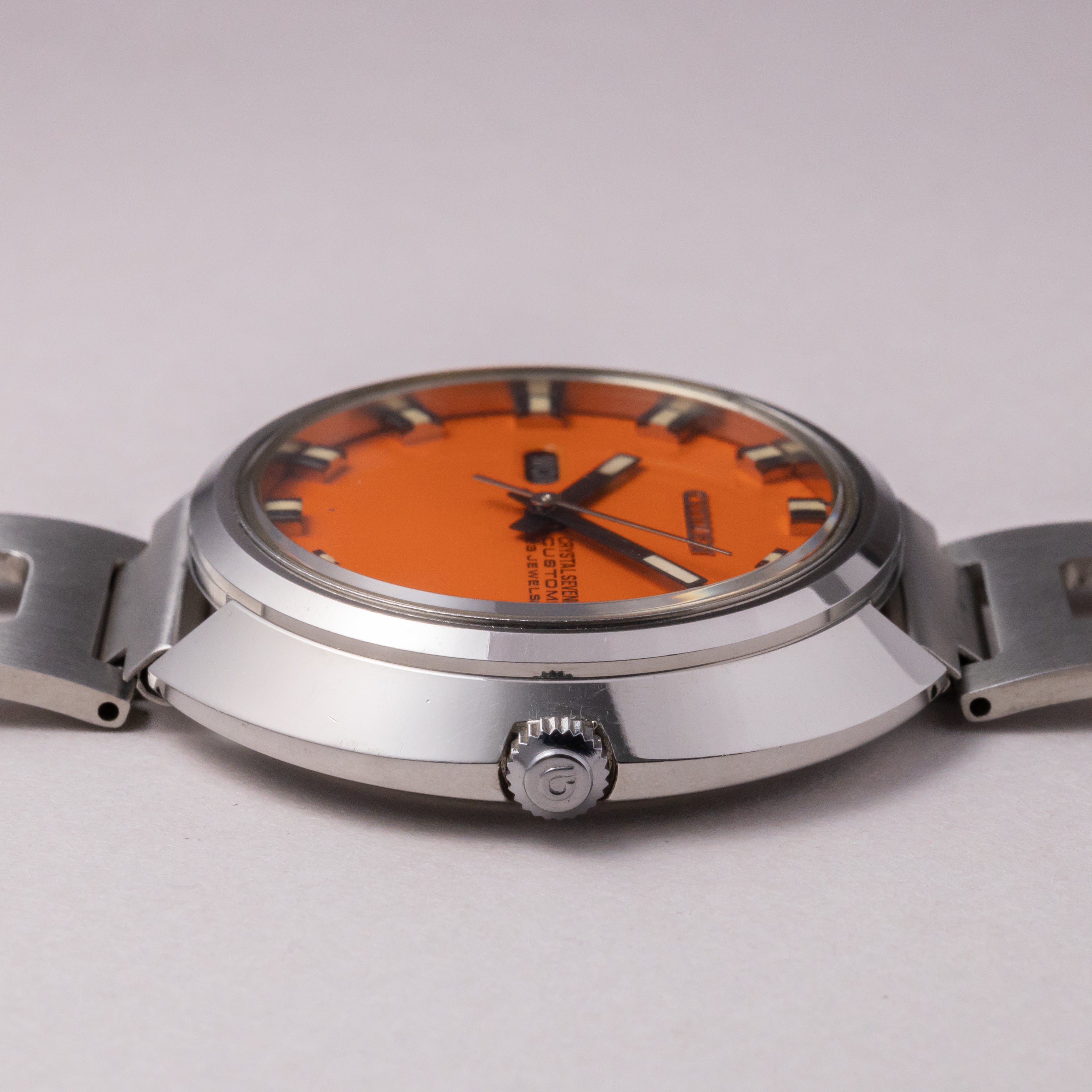 シチズン クリスタル7 1969年製 箱付き オレンジダイヤル デッドストック