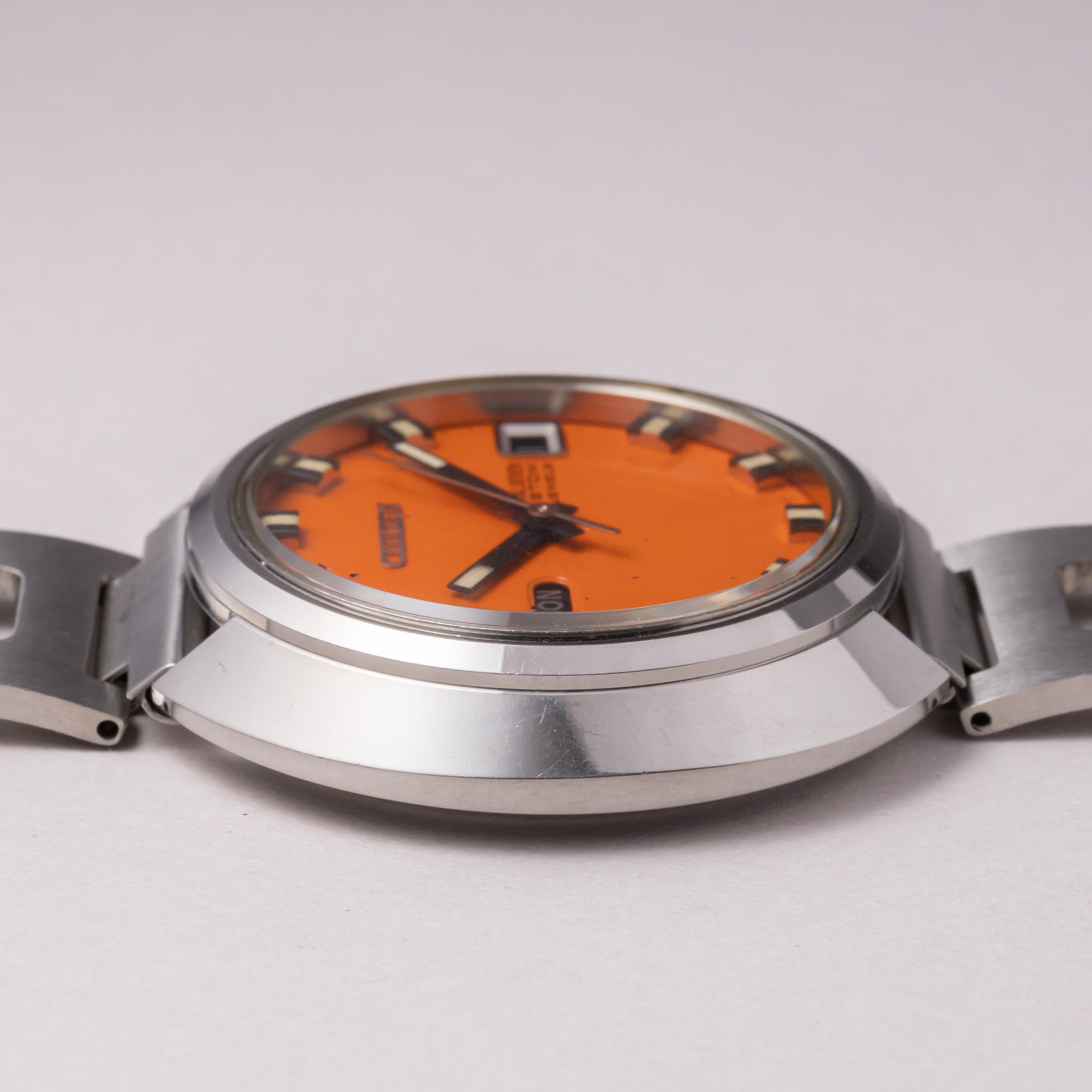 シチズン クリスタル7 1969年製 箱付き オレンジダイヤル デッドストック