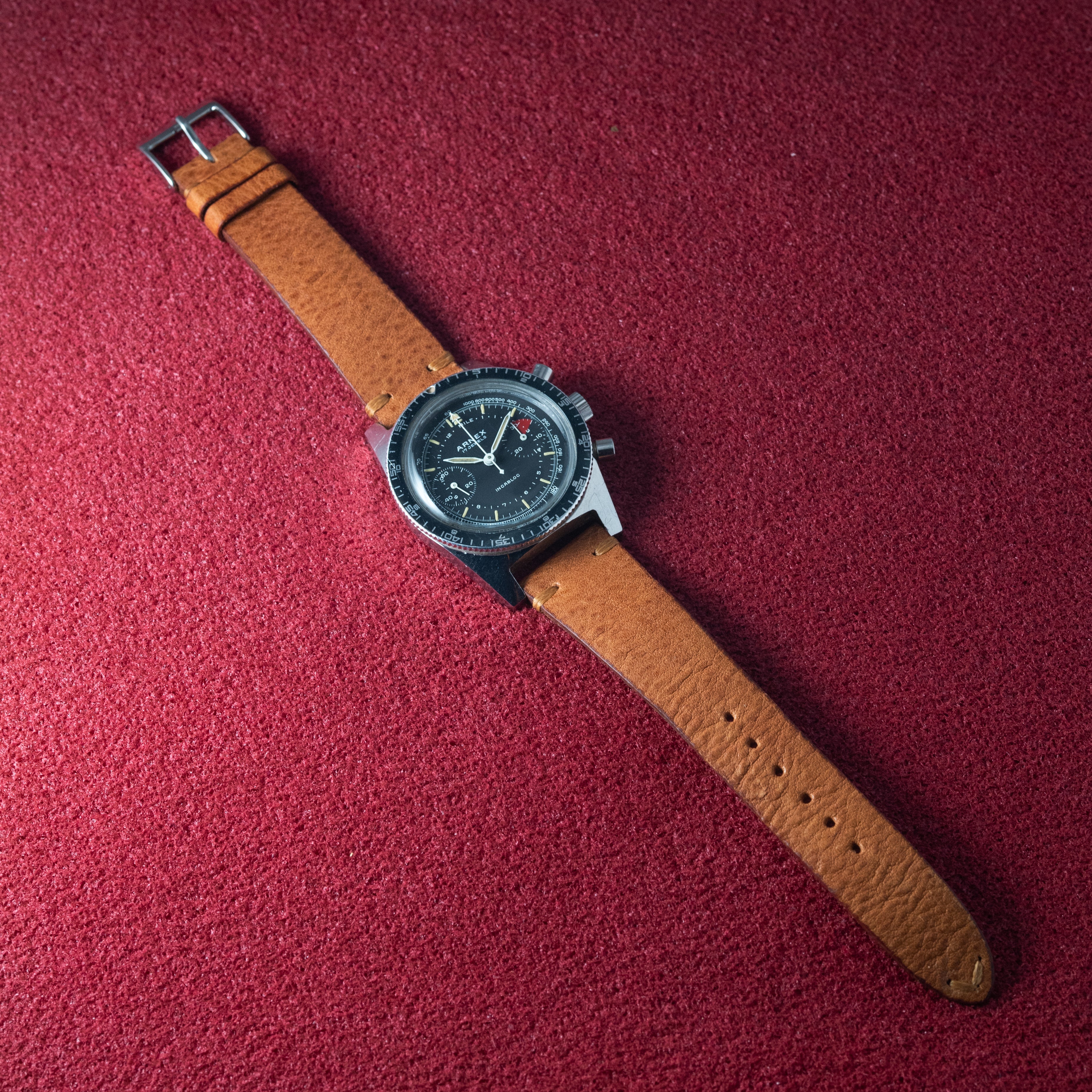 アーネックス 2レジスタークロノグラフ回転ベゼル 1960年代製 手巻き