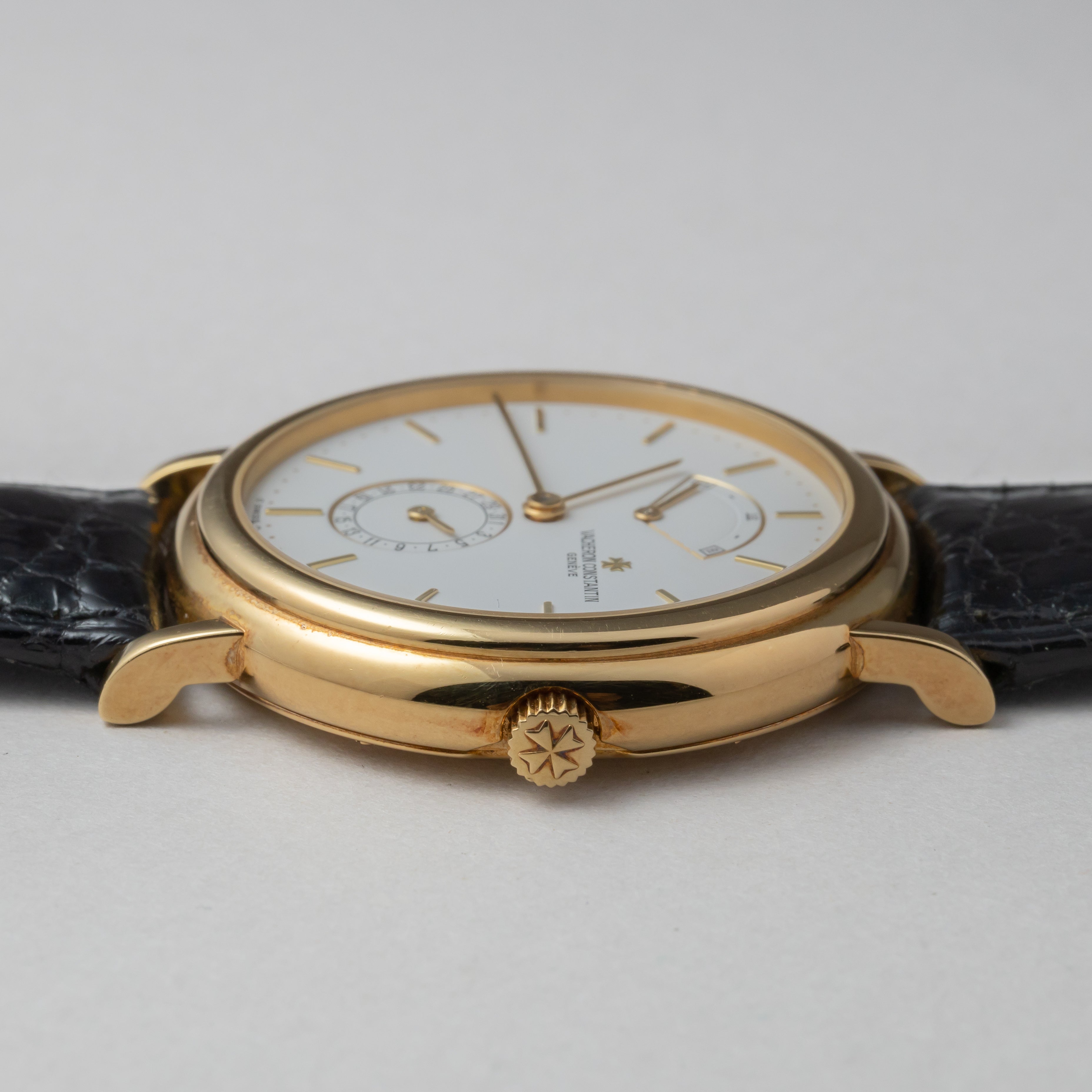 ヴァシュロン・コンスタンタン トゥールドイル18KYG パワーリザーブ カレンダー 箱ギャラ付 純正尾錠 Ref.48101/000J-3