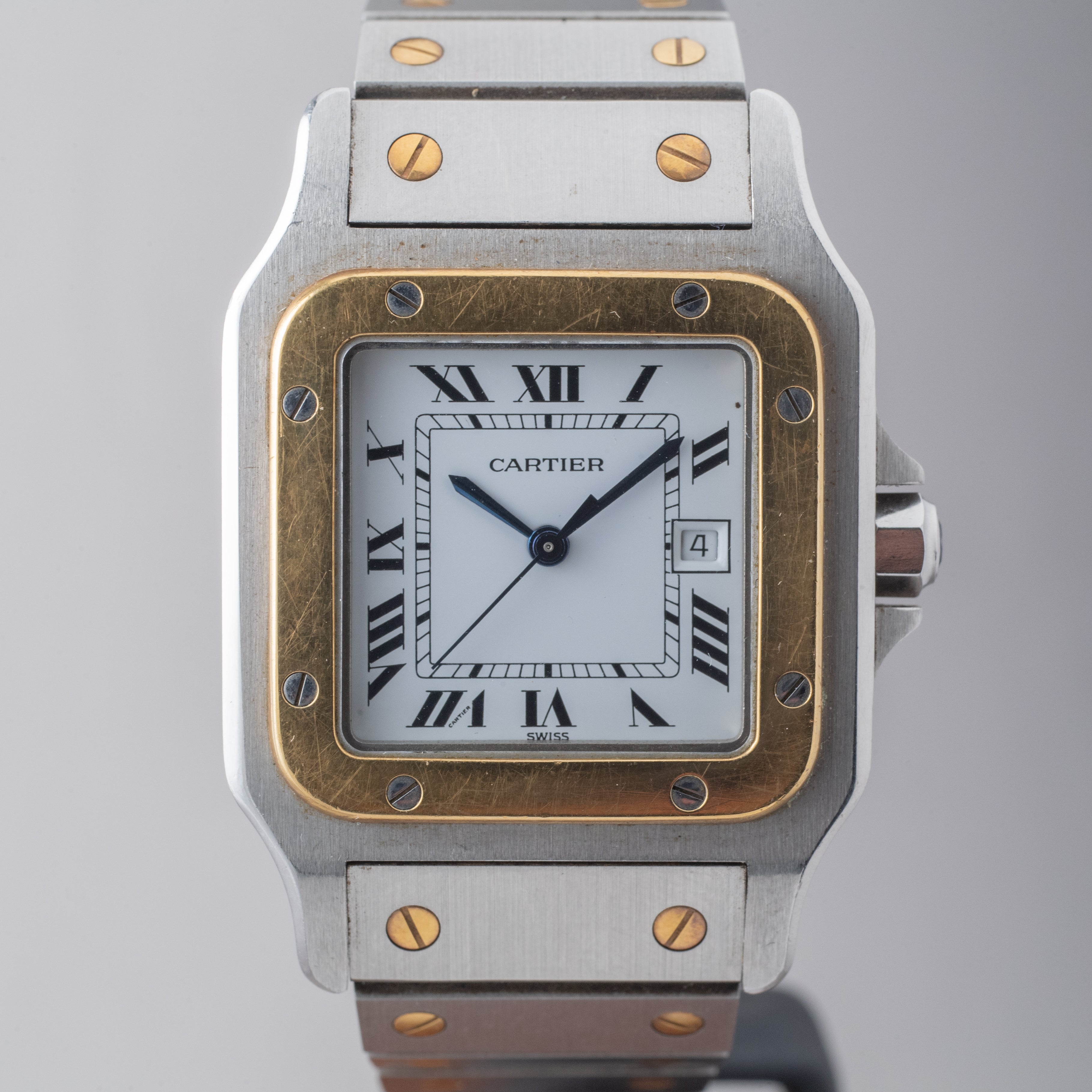 カルティエ サントス LMサイズ コンビ 1980年代製 箱付き