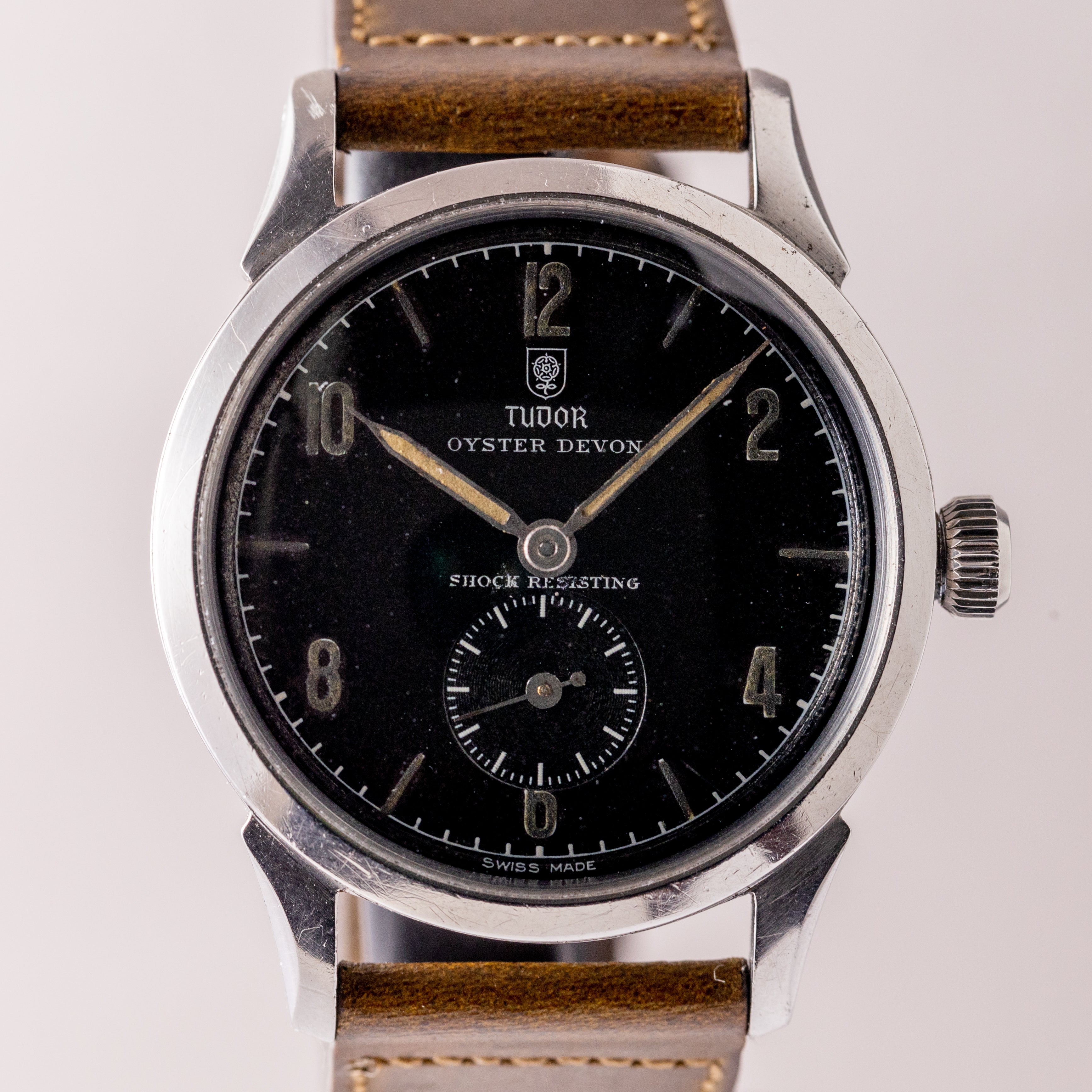 チューダー オイスター デボン 盾薔薇ロゴ オリジナルブラックダイヤル 1940年代製