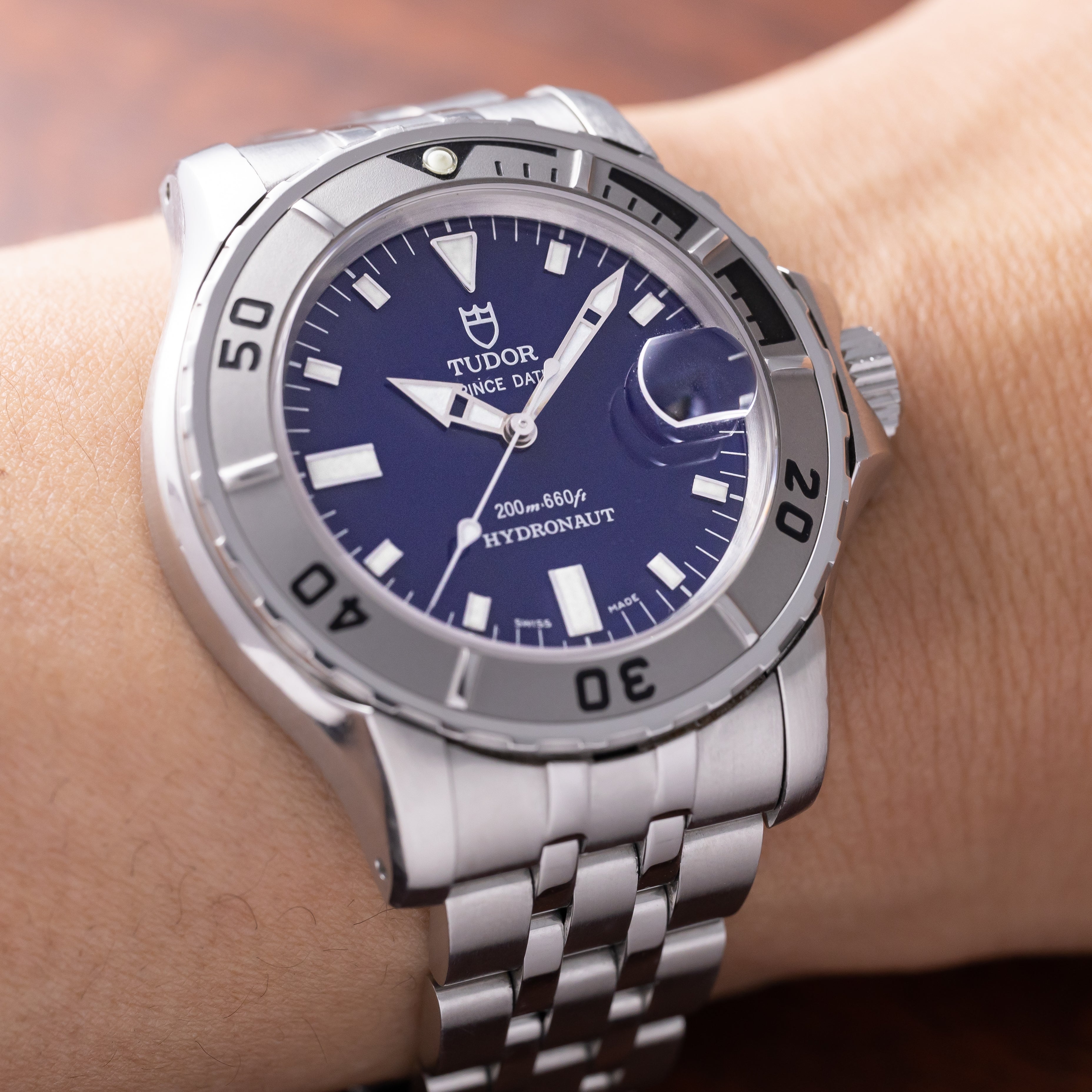 チューダー 1999年製 ハイドロノート ブルーダイヤル Ref.89190 王冠リューズ