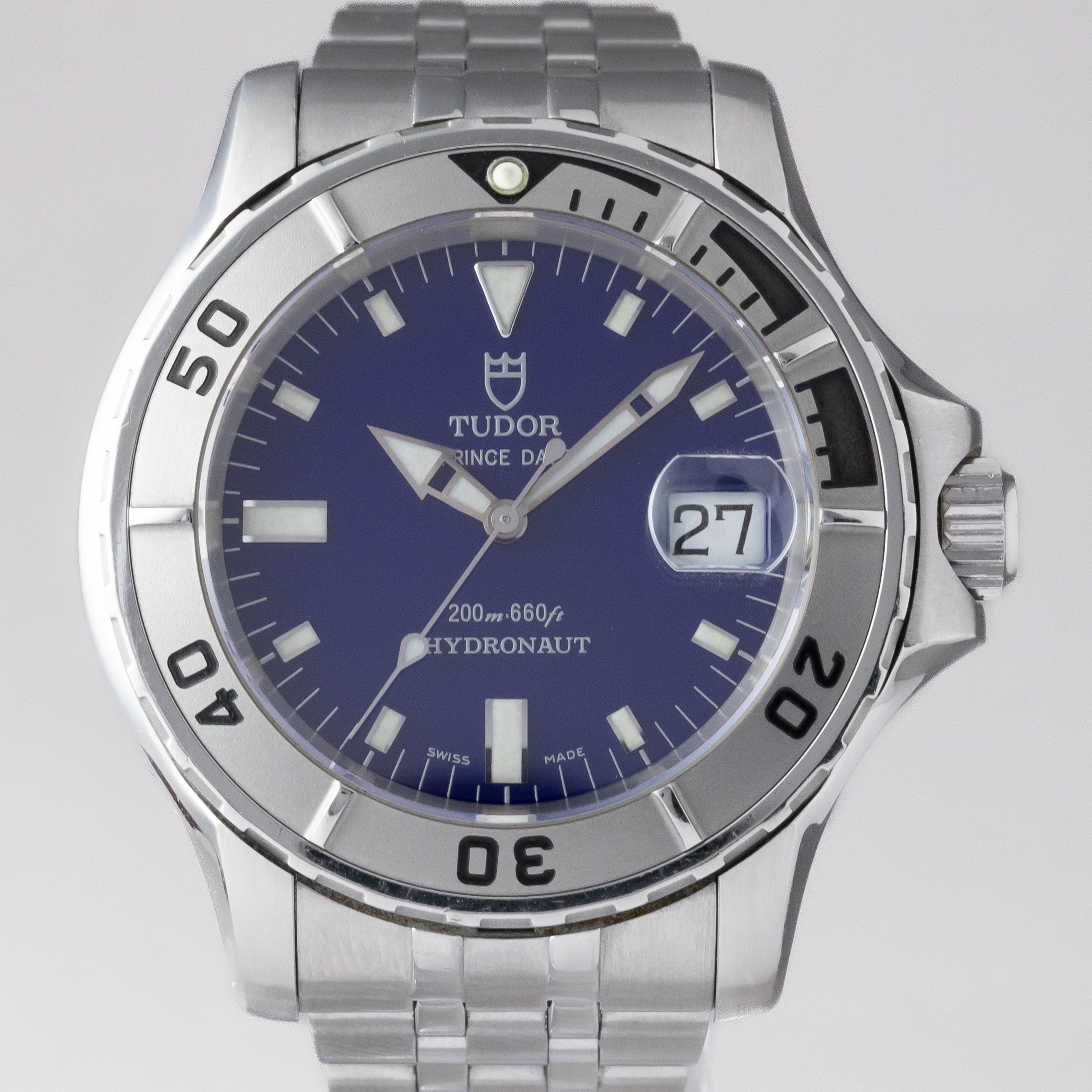 チューダー 1999年製 ハイドロノート ブルーダイヤル Ref.89190 王冠リューズ