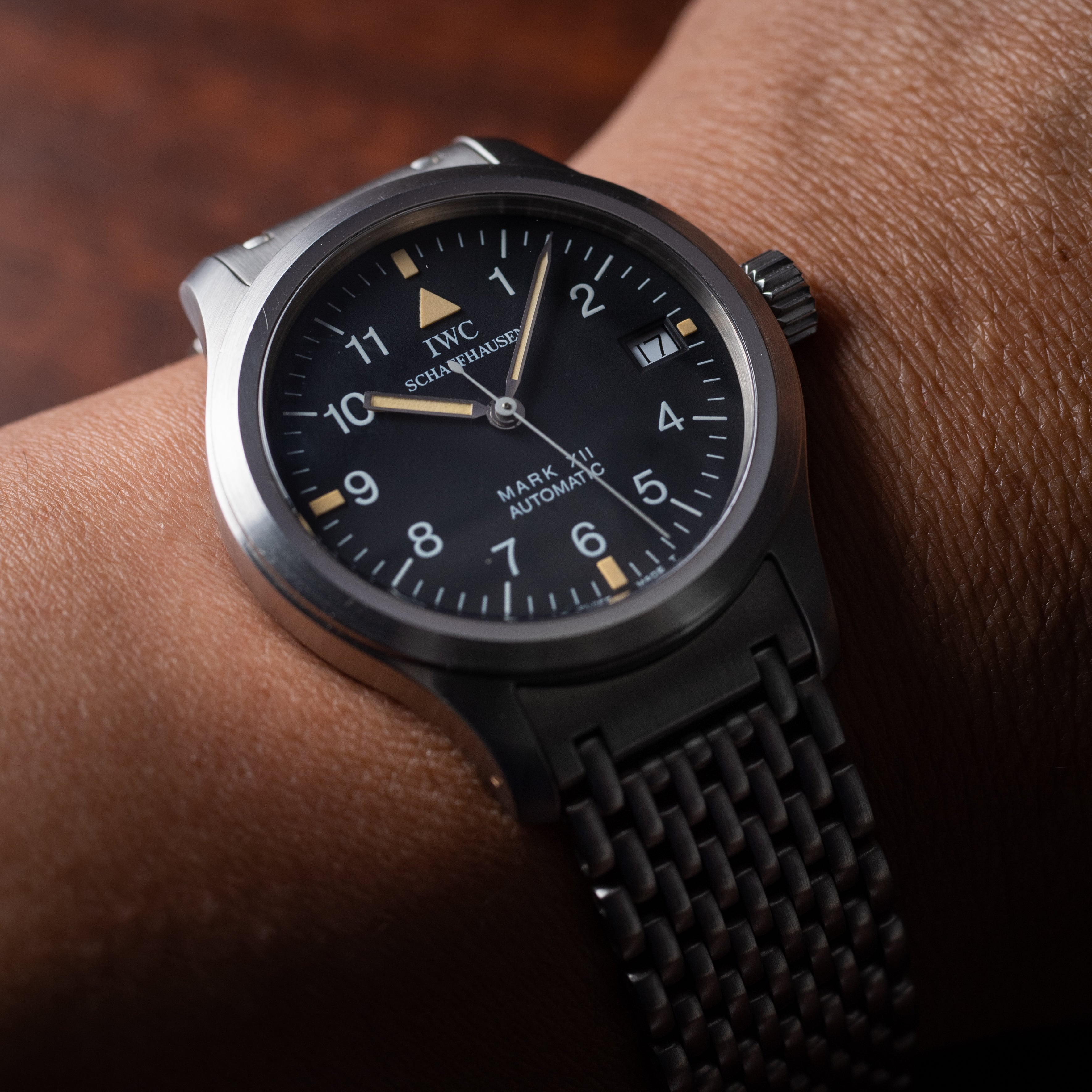 IWC マーク12 純正ステンレスブレス 1999年製 ギャラ付