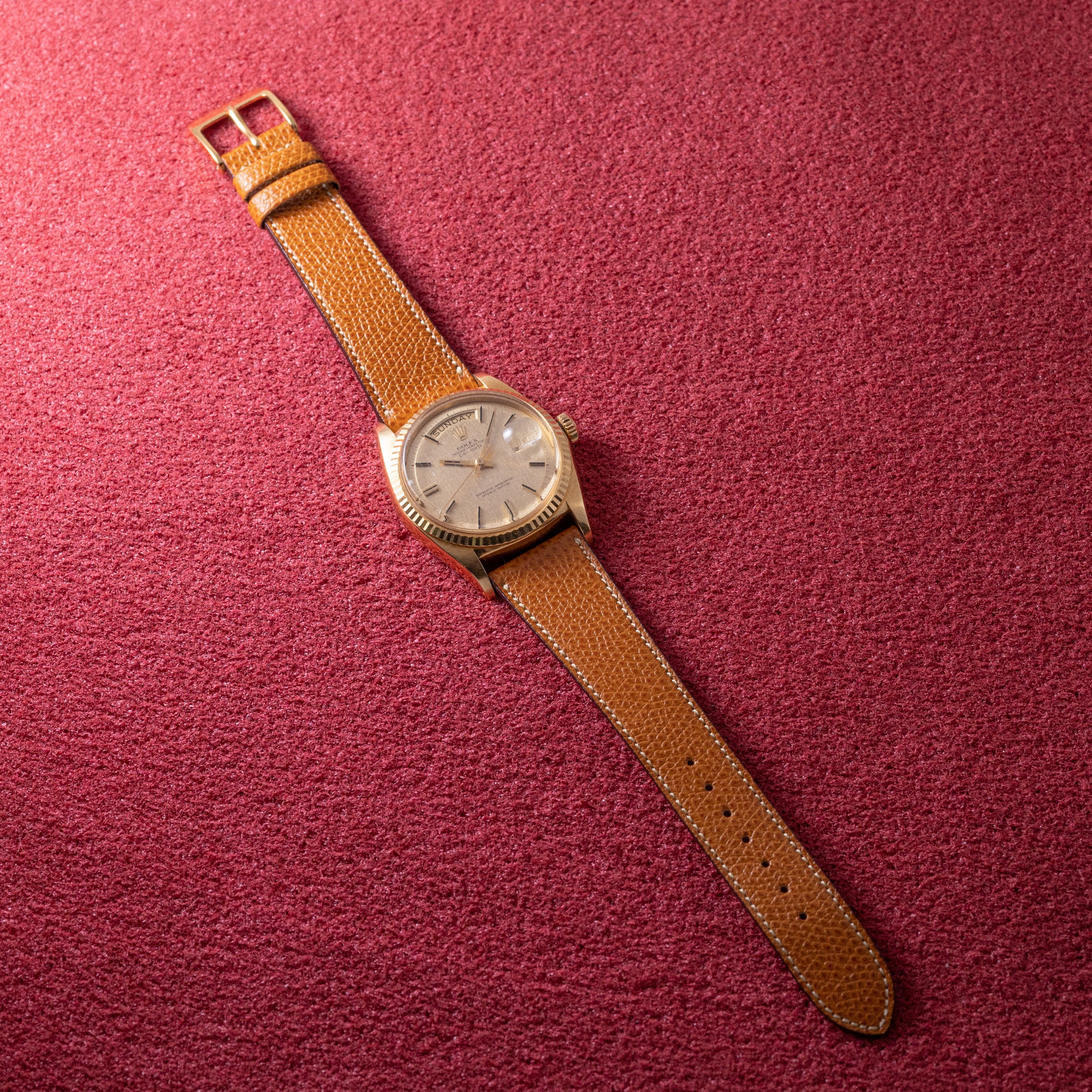 ロレックス デイデイト 18金無垢 ゴールドリネンダイヤル 1960年代製 Ref.1803