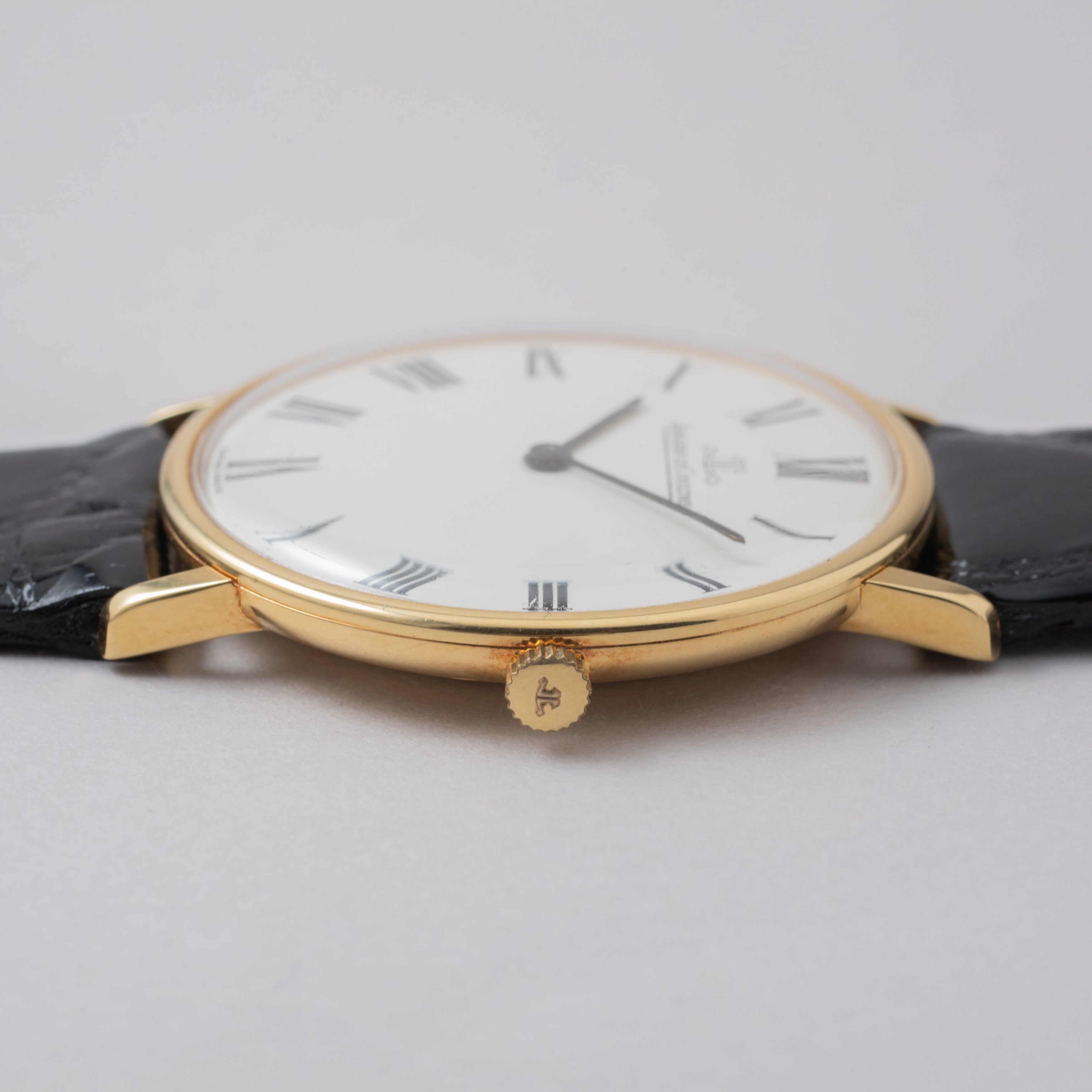 ジャガールクルト 18KYG ラウンド ホワイトローマン 1970年代製