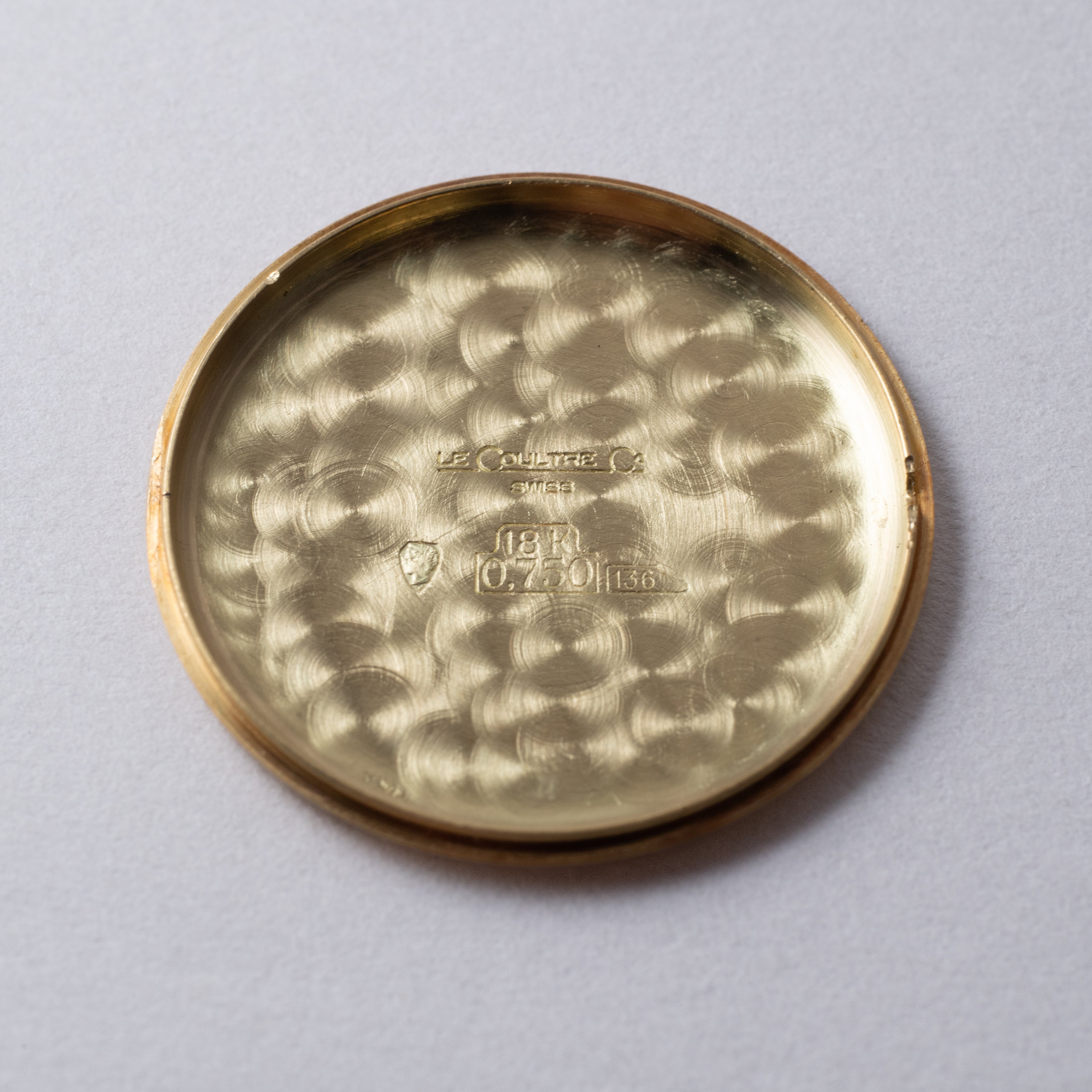 ジャガールクルト 18KYG ラウンド ホワイトローマン 1970年代製