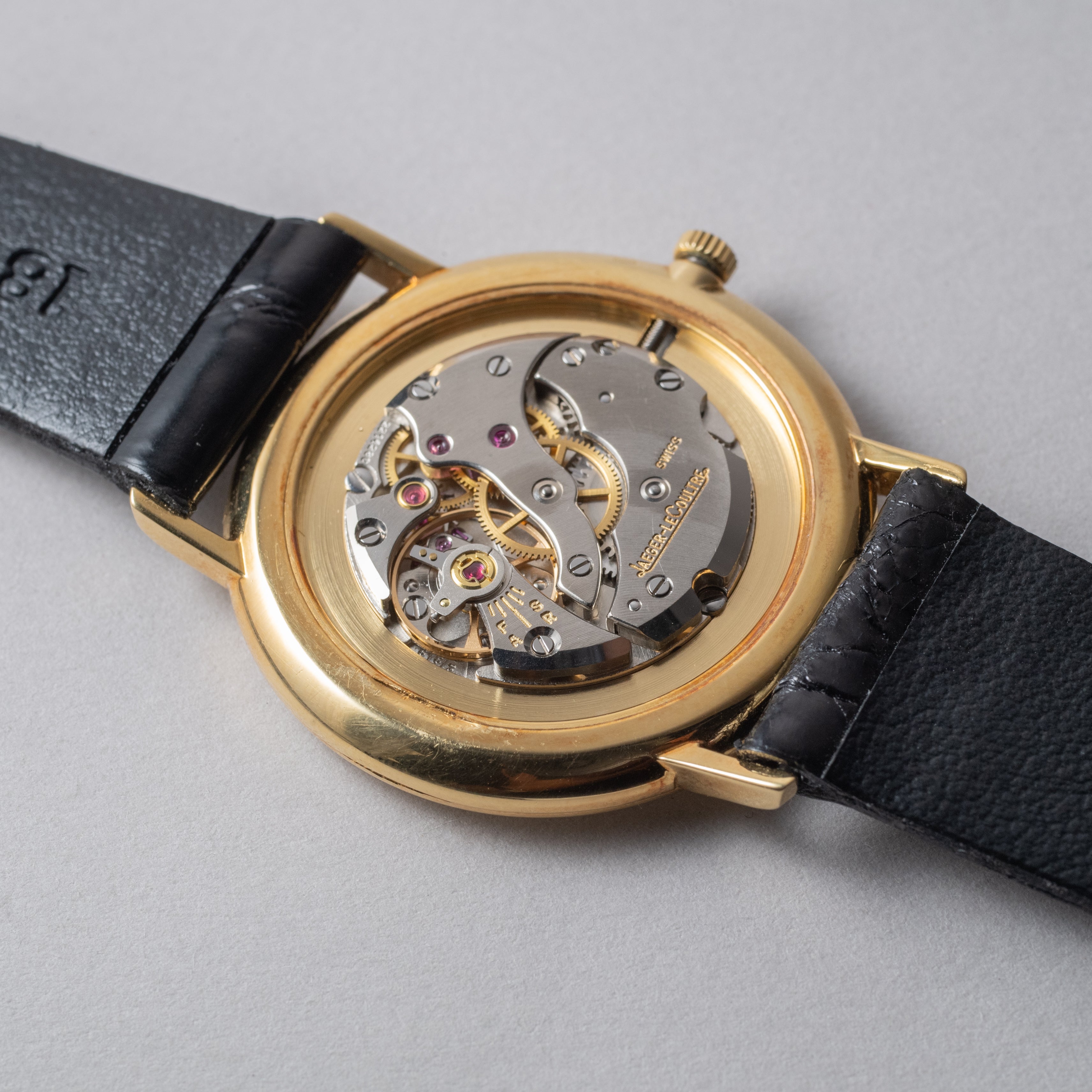 ジャガールクルト 18KYG ラウンド ホワイトローマン 1970年代製