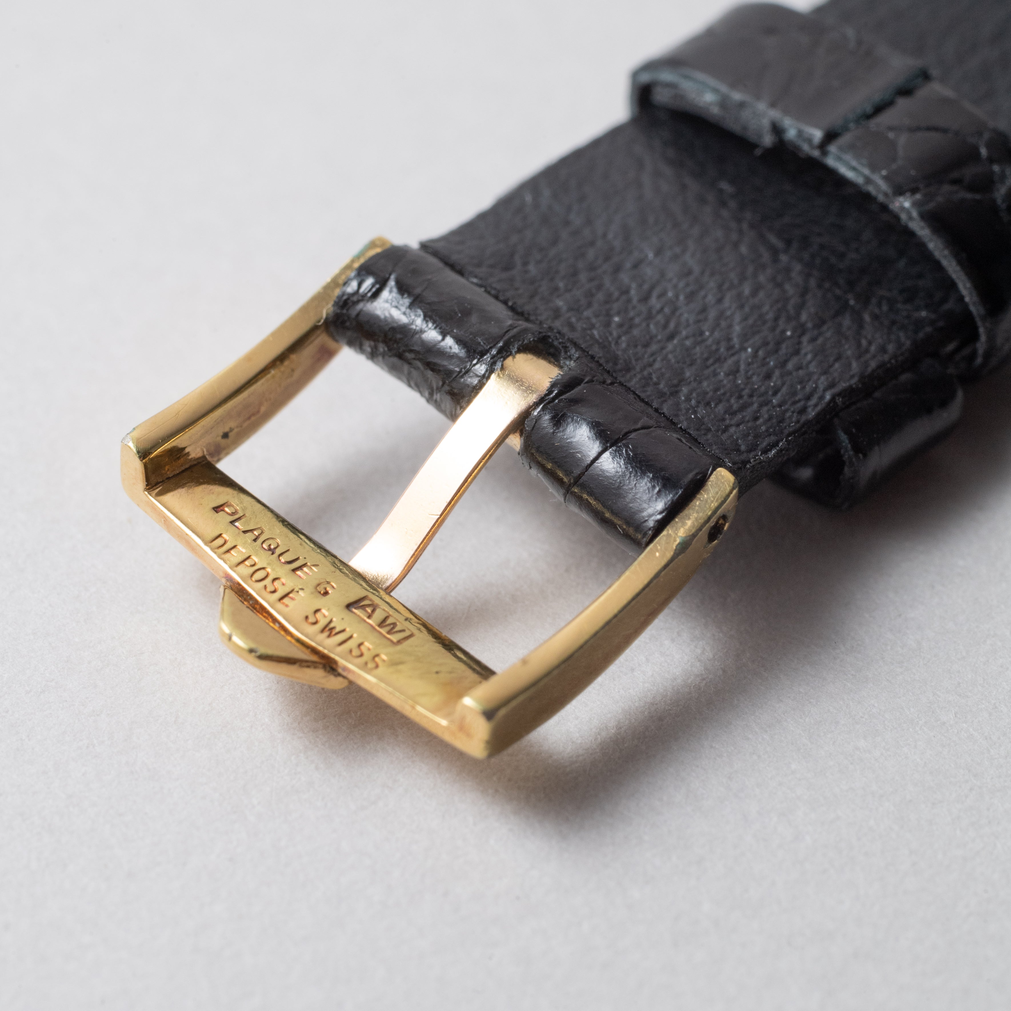 ジャガールクルト 18KYG ラウンド ホワイトローマン 1970年代製