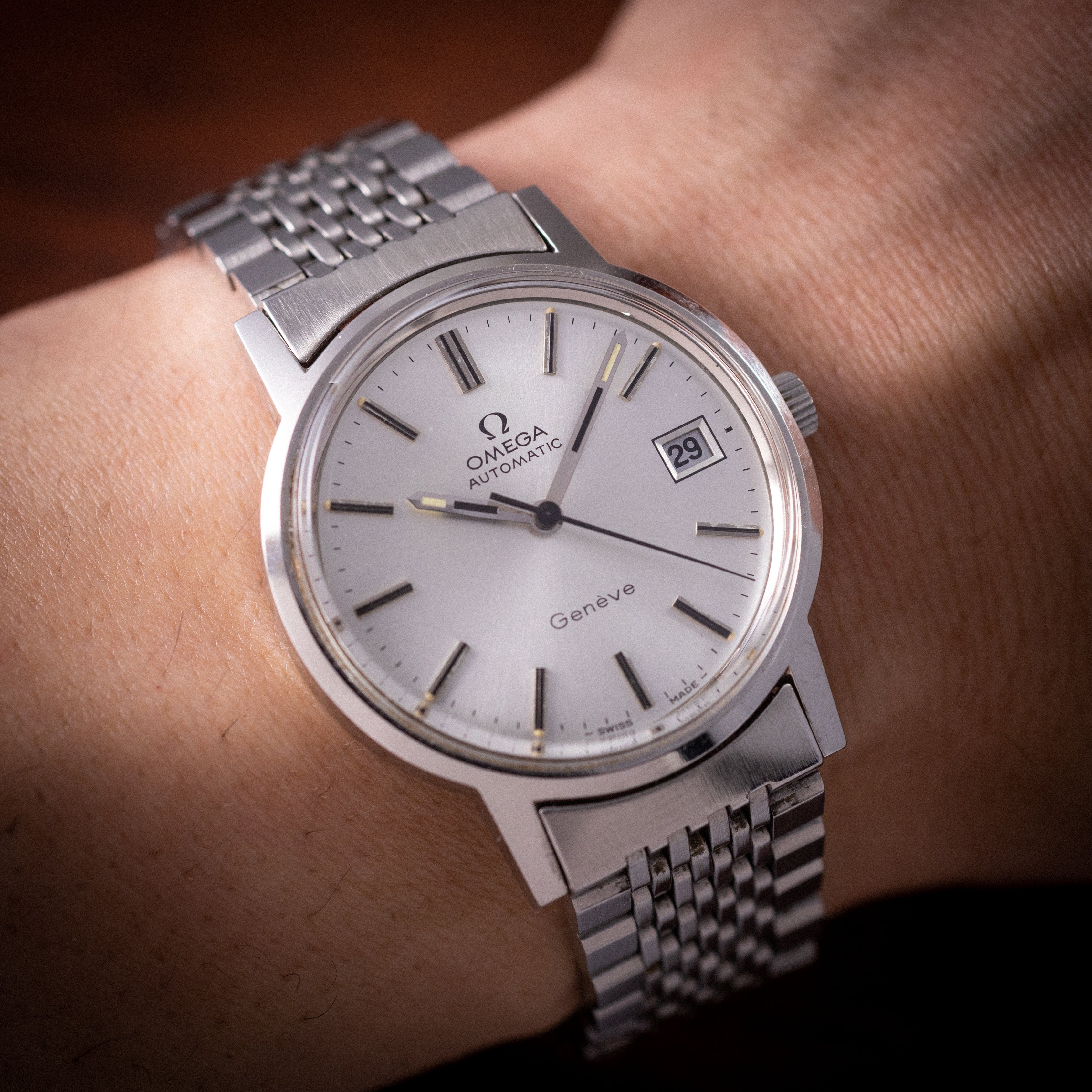 オメガ ジュネーブ オートマチック 1973年製 純正ステンレスブレス