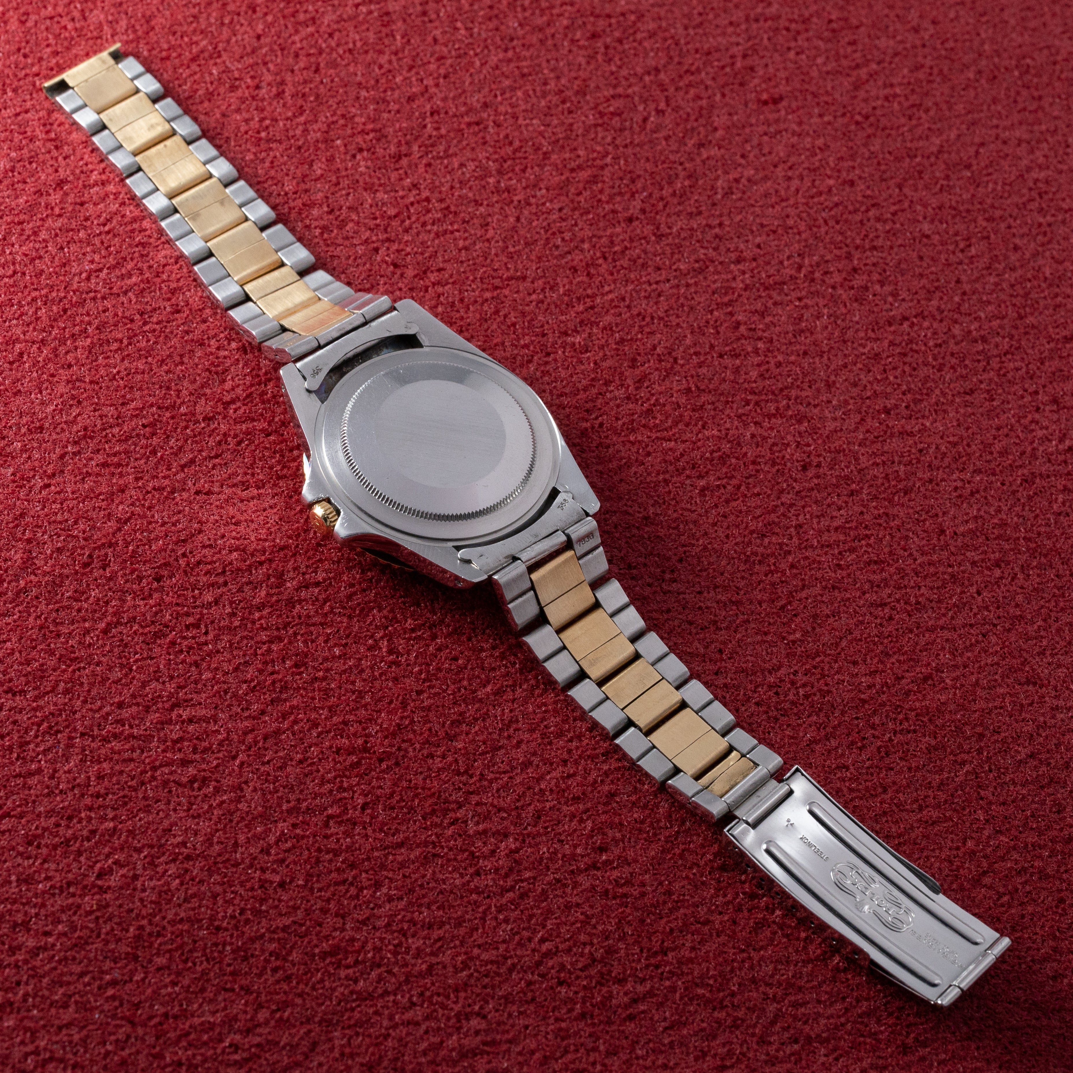 ロレックス GMTマスターコンビ 黒ツボ 1974年製 Ref.1675 3連オイスターブレス