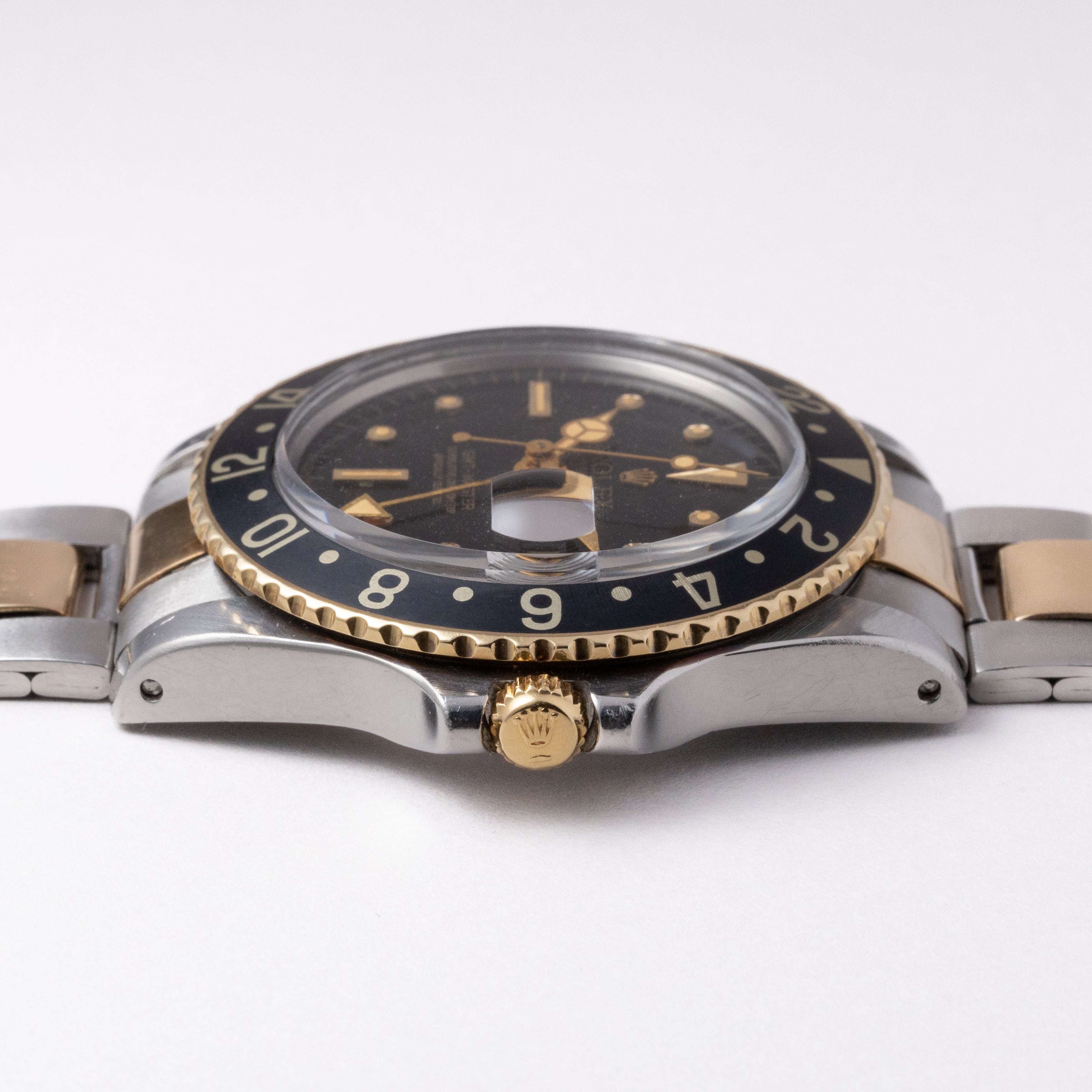 ロレックス GMTマスターコンビ 黒ツボ 1974年製 Ref.1675 3連オイスターブレス