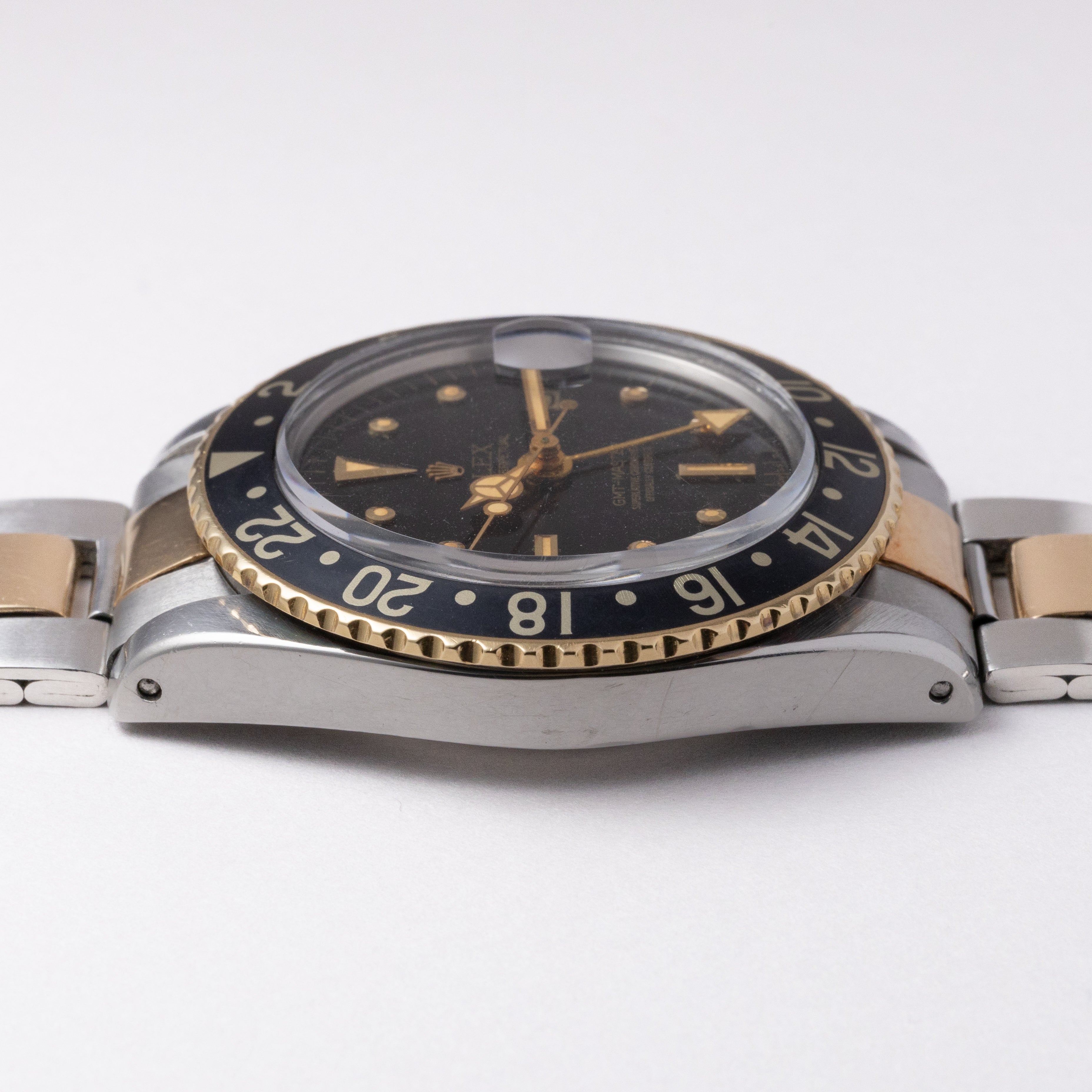 ロレックス GMTマスターコンビ 黒ツボ 1974年製 Ref.1675 3連オイスターブレス