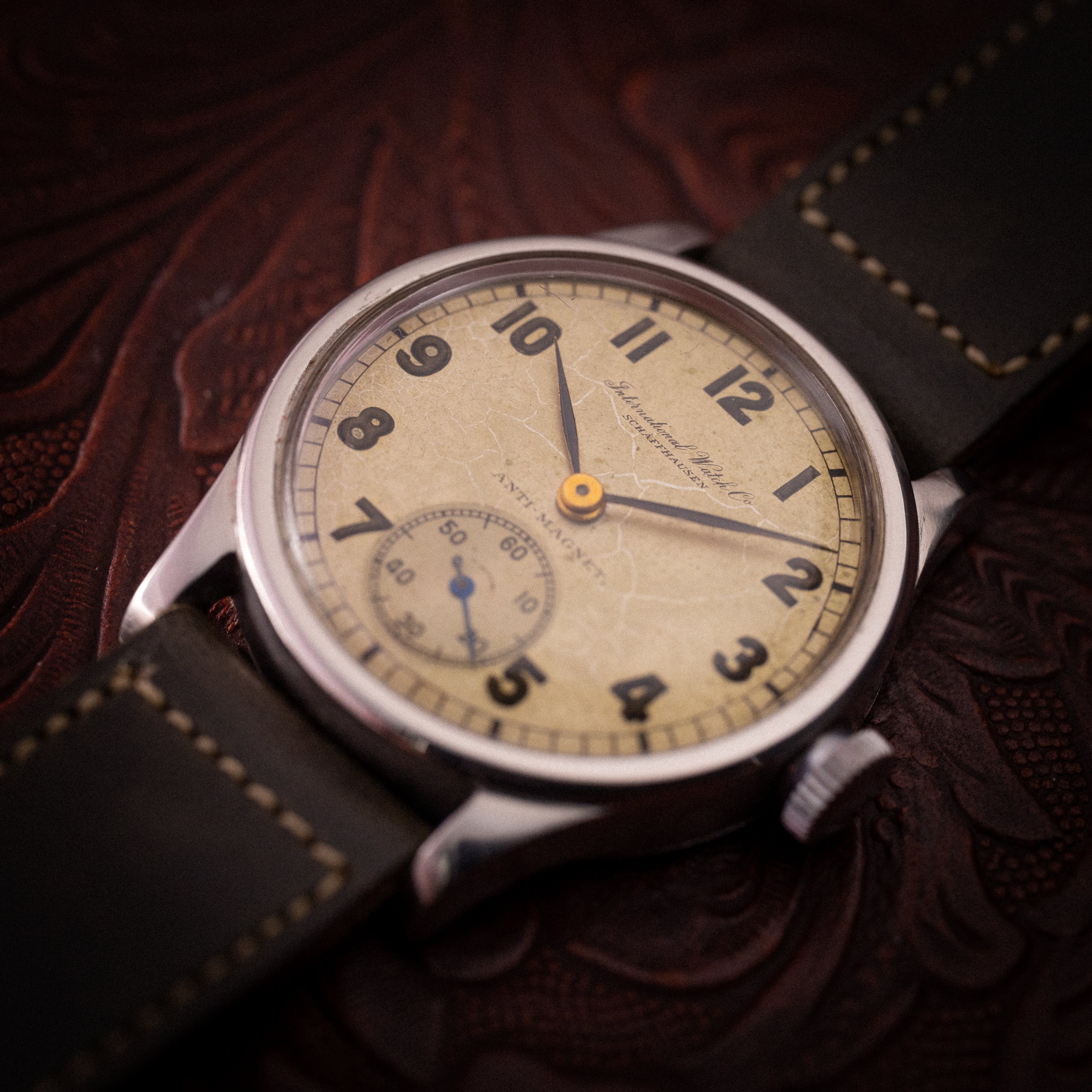 IWC 全アラビア 1938年製 Cal.83 箱付き ラウンドケース