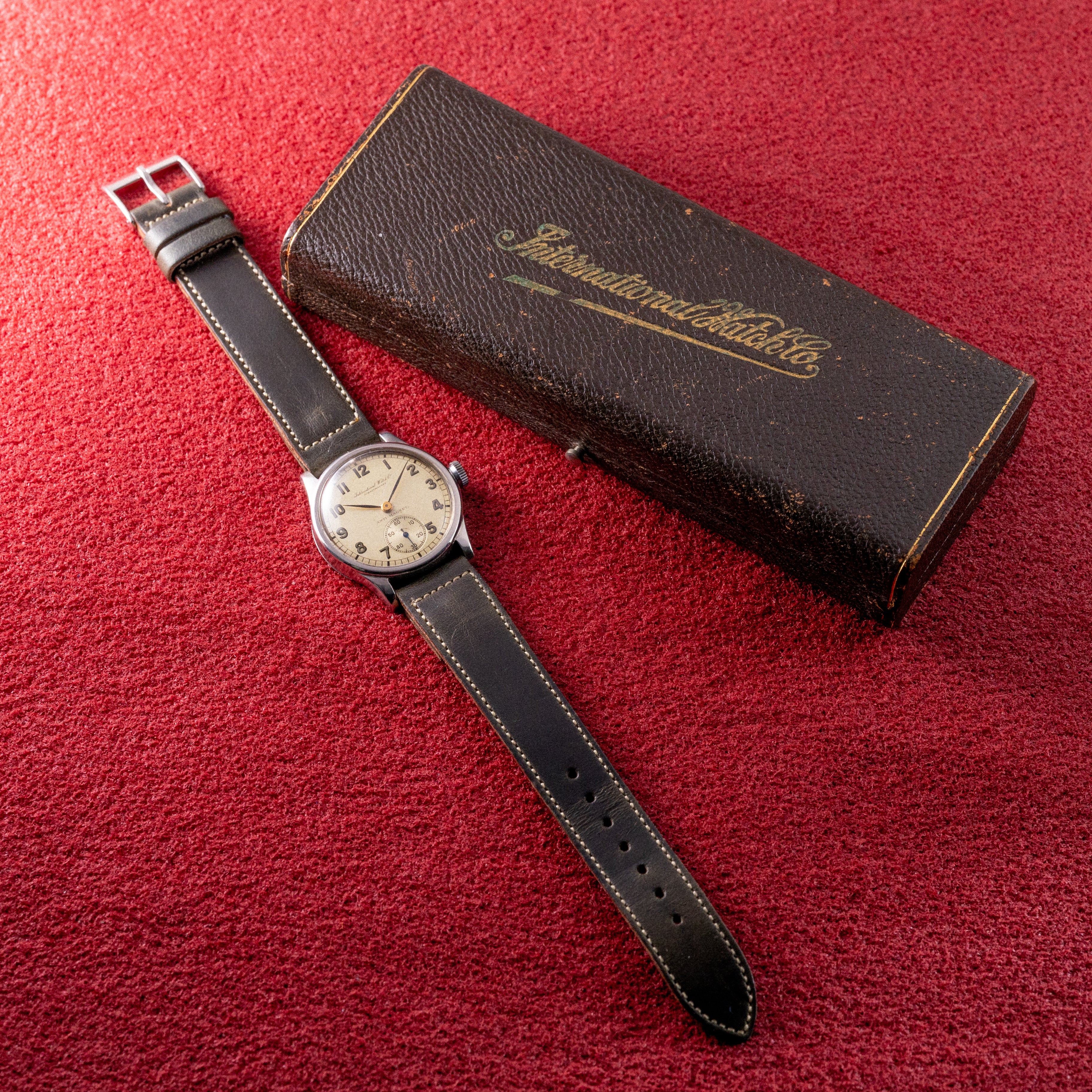 IWC 全アラビア 1938年製 Cal.83 箱付き ラウンドケース