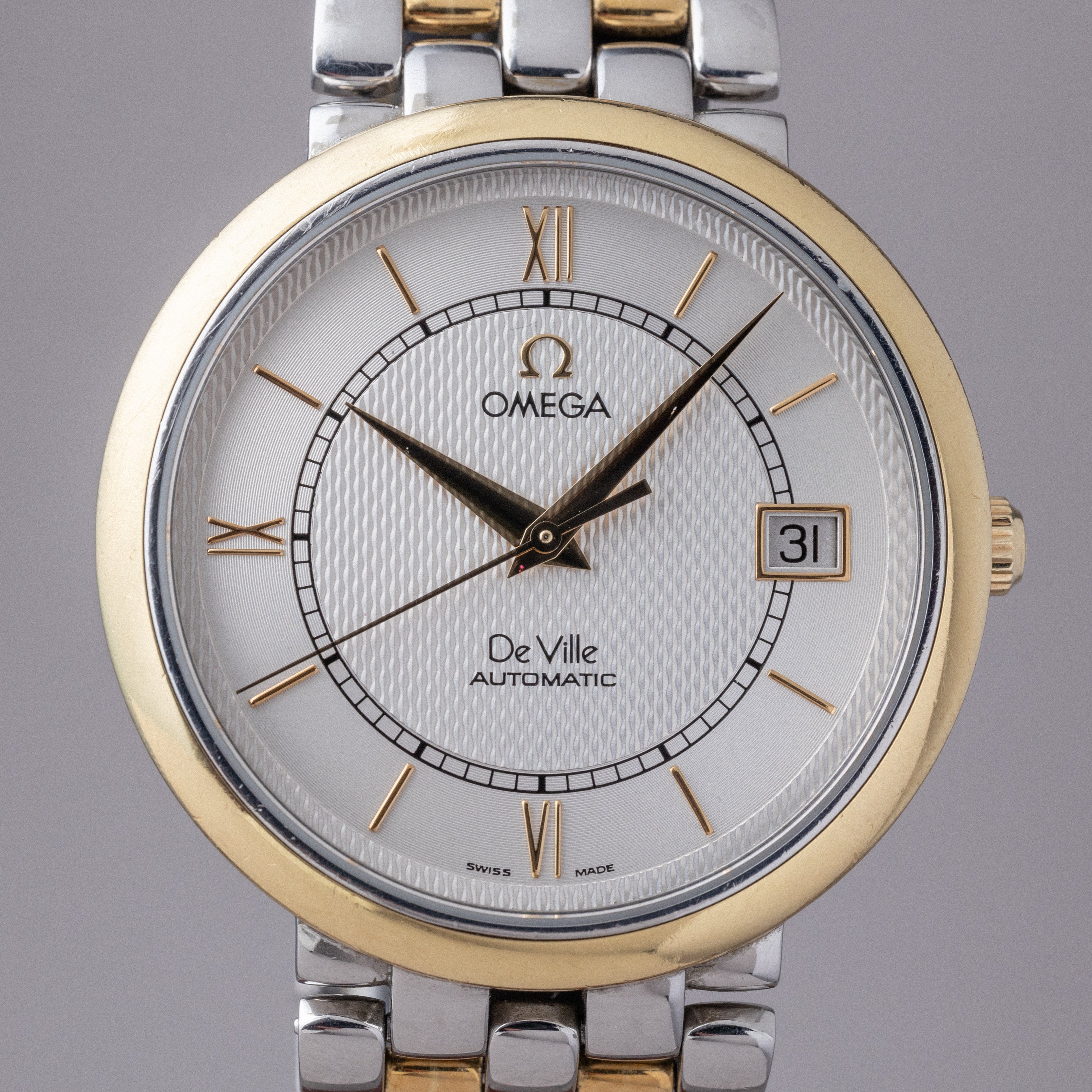 オメガ デ・ヴィル プレステージ 1998年製 コンビ 箱、ギャラ、修理明細書付き