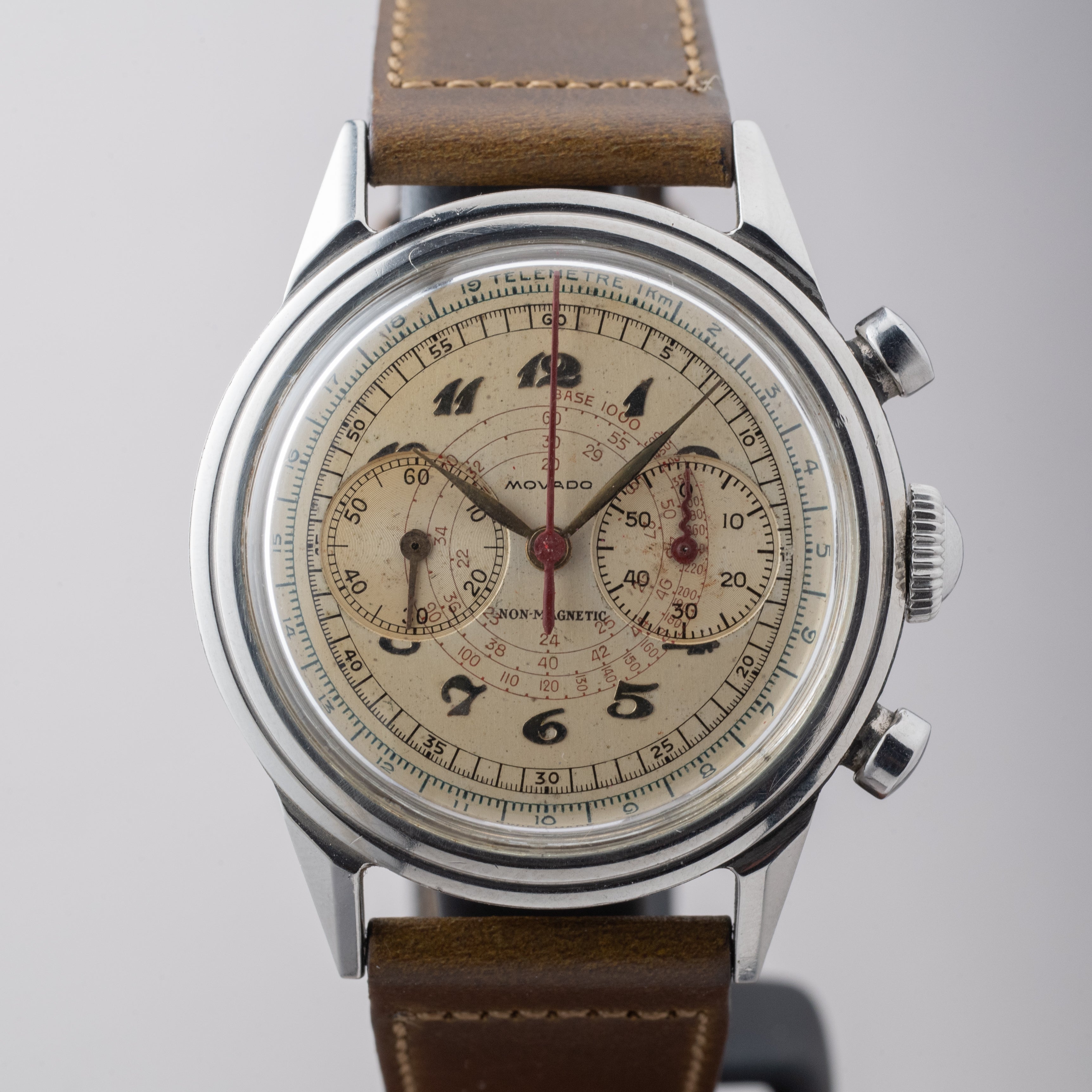 モバード 2レジスタークロノグラフ 1940年代 ブレゲインデックス